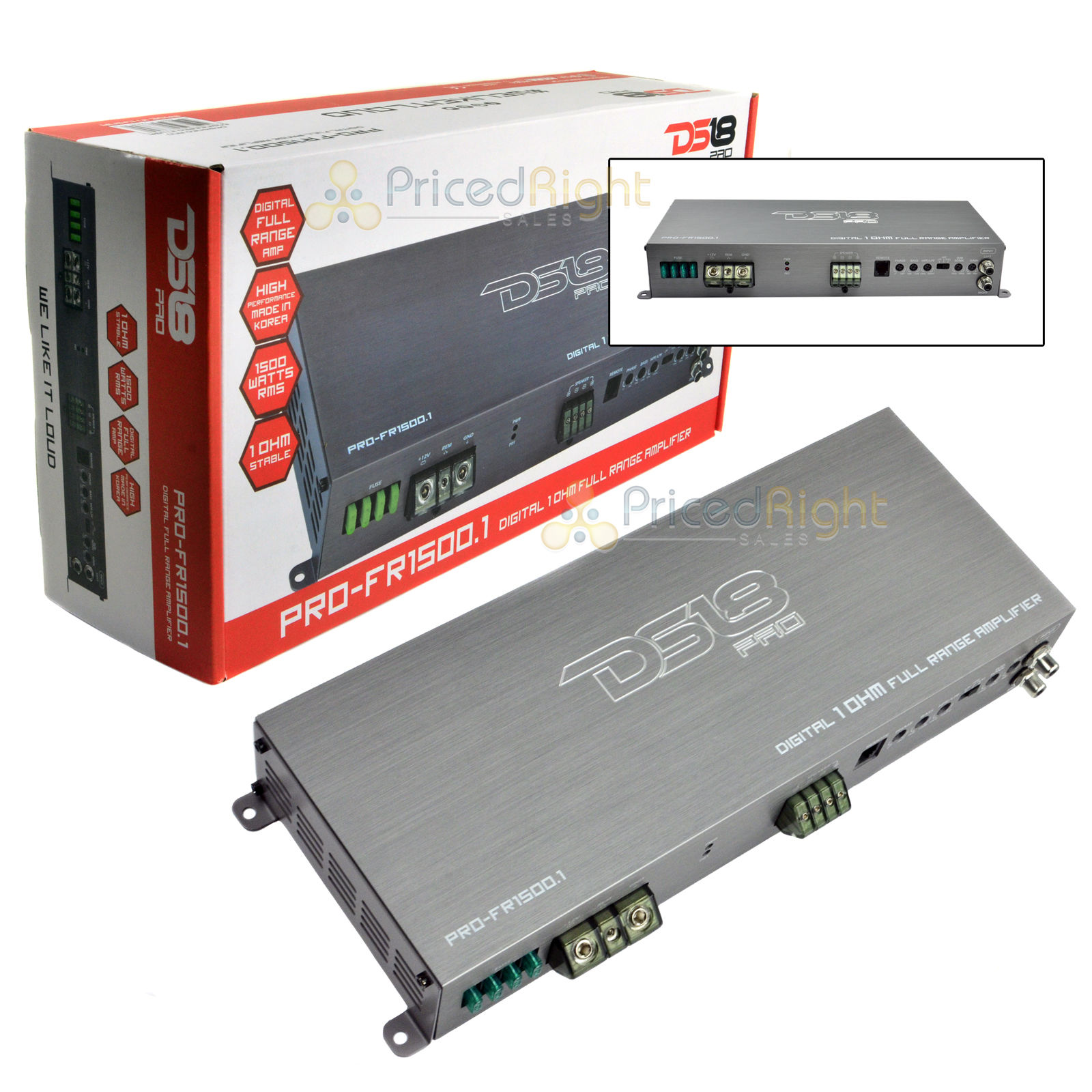 DS18 PROFR1500.1 Digital Full Range Amplifier 1500W RMS 1 Channel 1