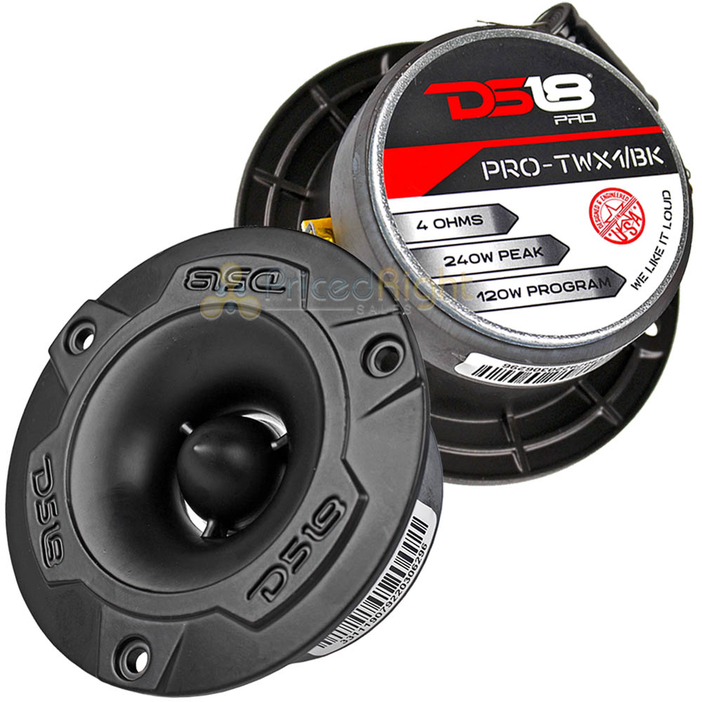 DS18 Aluminum Super Bullet Tweeters 240W Max Built in Crossover Pair