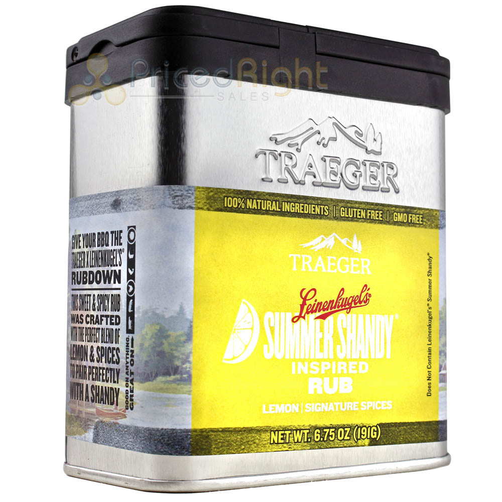 Traeger Grills 6.75oz Summer Shandy BBQ Rub Gluten and Gmo Free 100