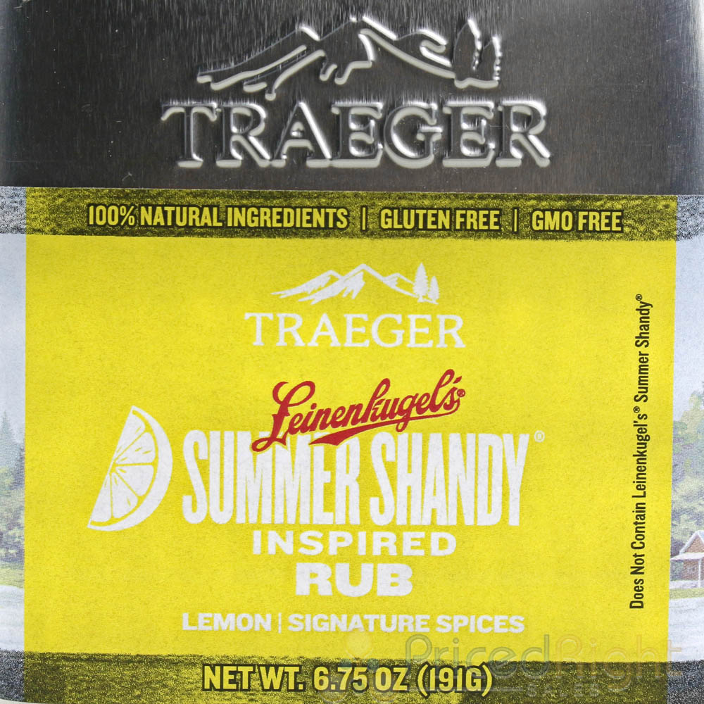 Traeger Grills 6.75oz Summer Shandy BBQ Rub Gluten and Gmo Free 100