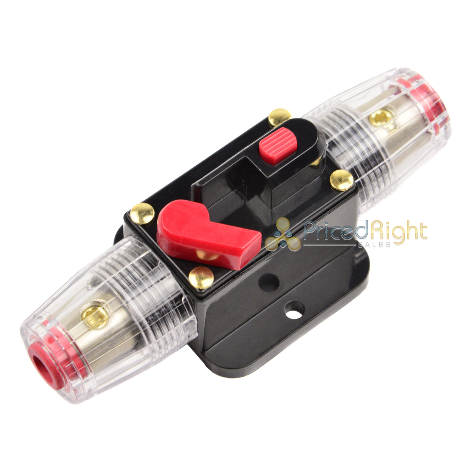 12V 20 Amp In-Line Circuit Breaker 4 8 Gauge Water Resistant Manual