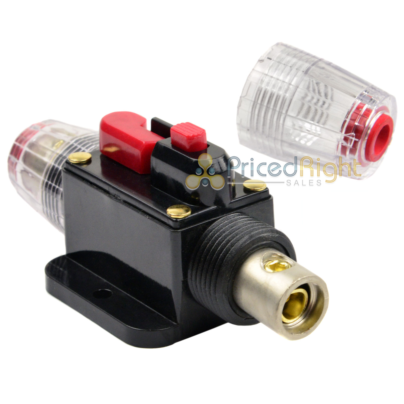 12V 80 Amp In-Line Circuit Breaker 4 8 Gauge Water Resistant Manual