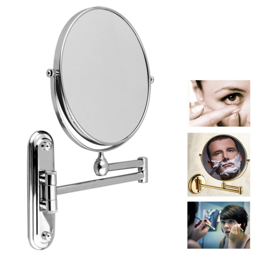 extendable magnifying wall mirror