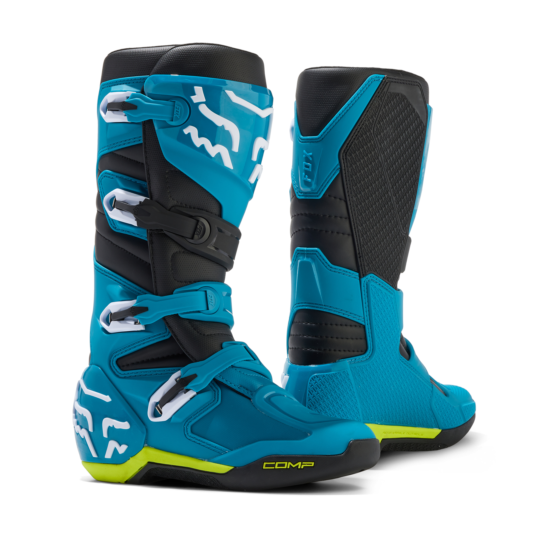 Fox Racing Men's Comp Motocross Boots (Blue/Yellow) 28373-026 | eBay