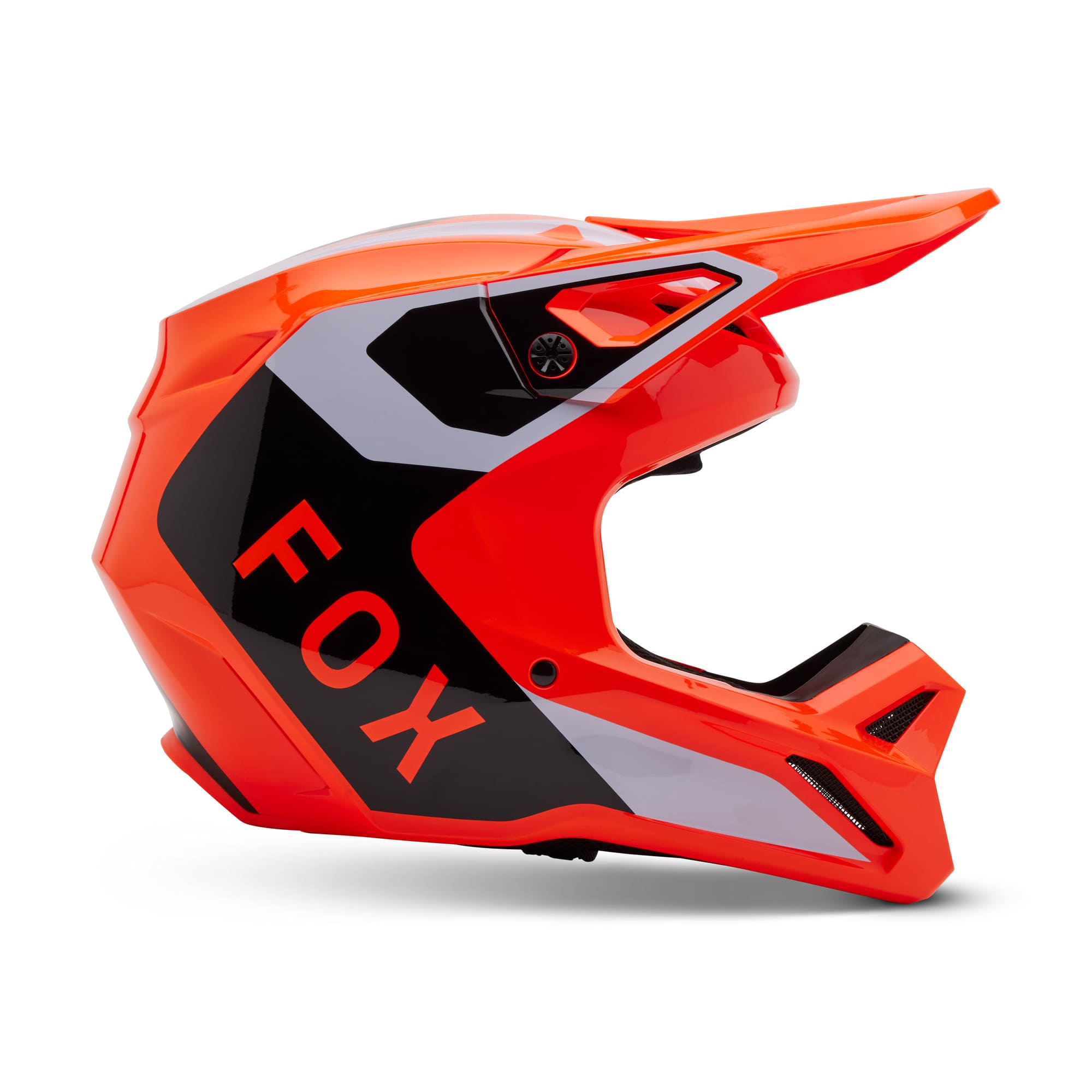 Fox Racing Youth V1 Lean Helmet (Fluorescent Orange) 33046-824 | eBay