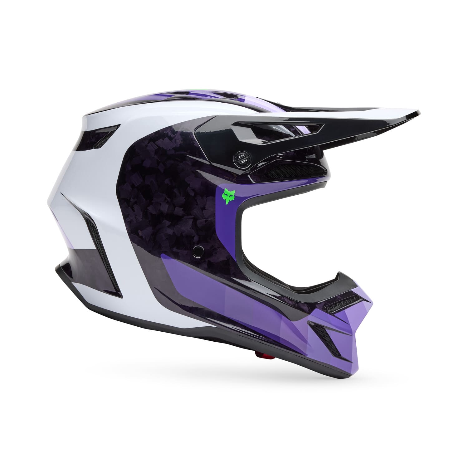 Fox Racing V3 Rs Grid Helmet (Black/Purple) 33528-166 | eBay