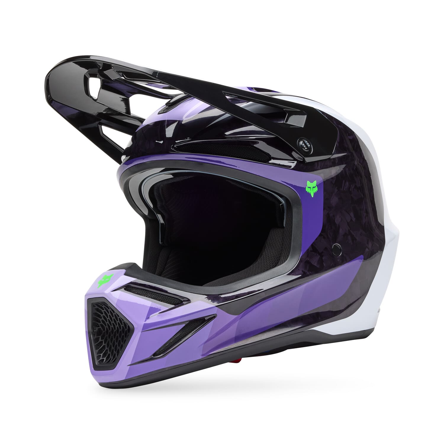 Fox Racing V3 Rs Grid Helmet (Black/Purple) 33528-166 | eBay