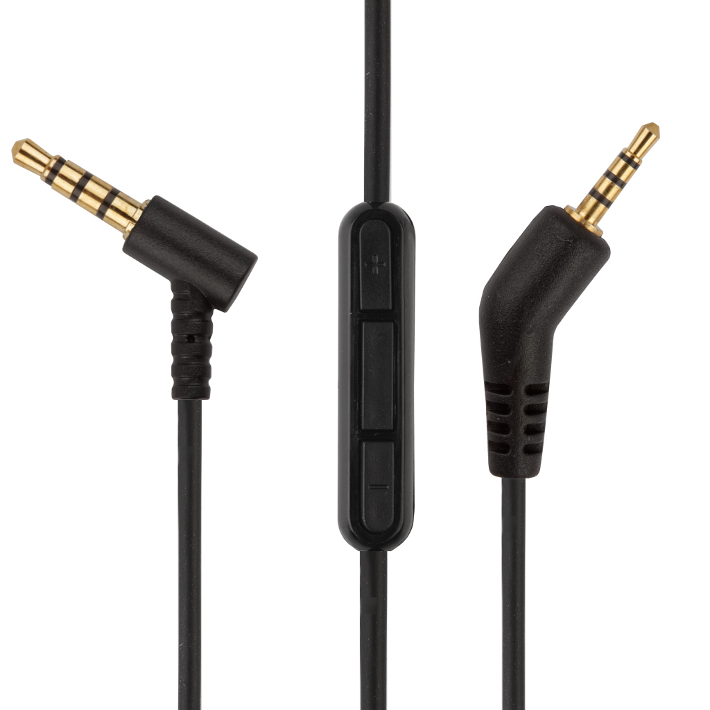 Bose QC3 Cable /& Ear Cushion Kit for QuietComfort 3 Headphones Black Leather /& In-Line Remote Replacement Headphone Lead Ear Pad EarPads Cord Audio REYTID