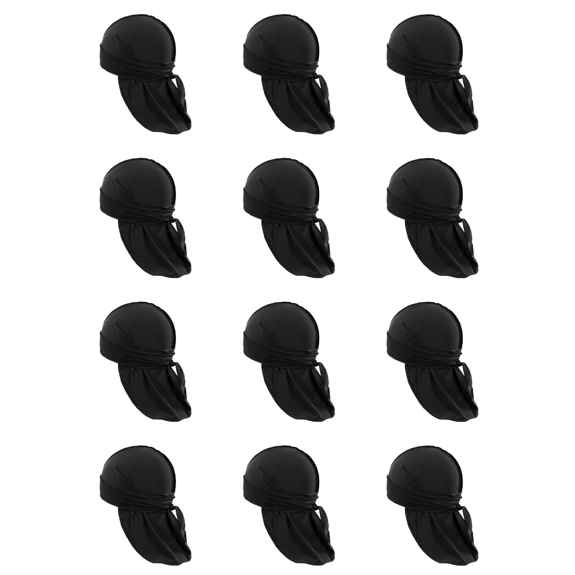 12 Pack Silky Durags Great for Hair Protection and Fashion