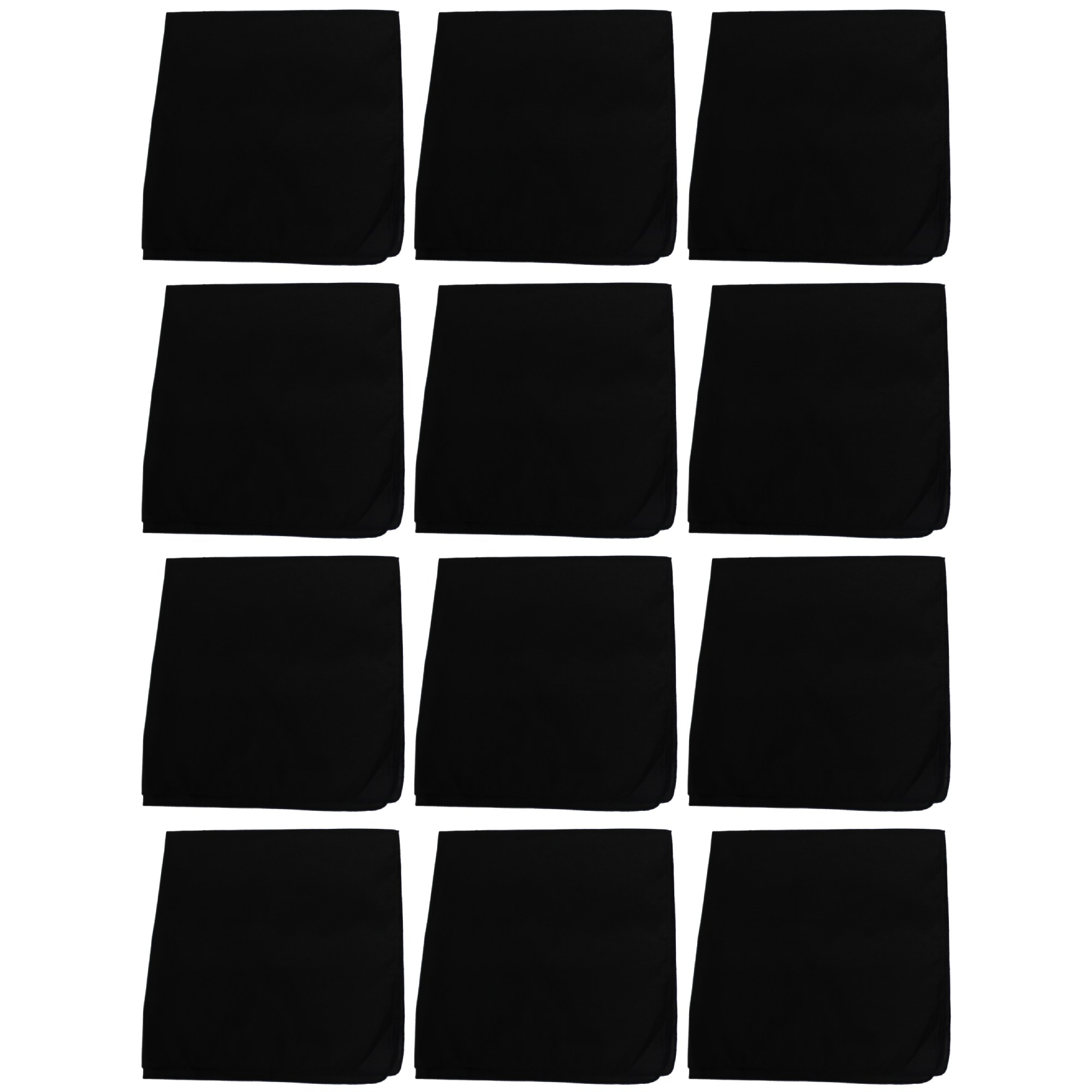 12 Pack Cotton Bandanas in Plain Colors for Crafts, Costumes, Workwear