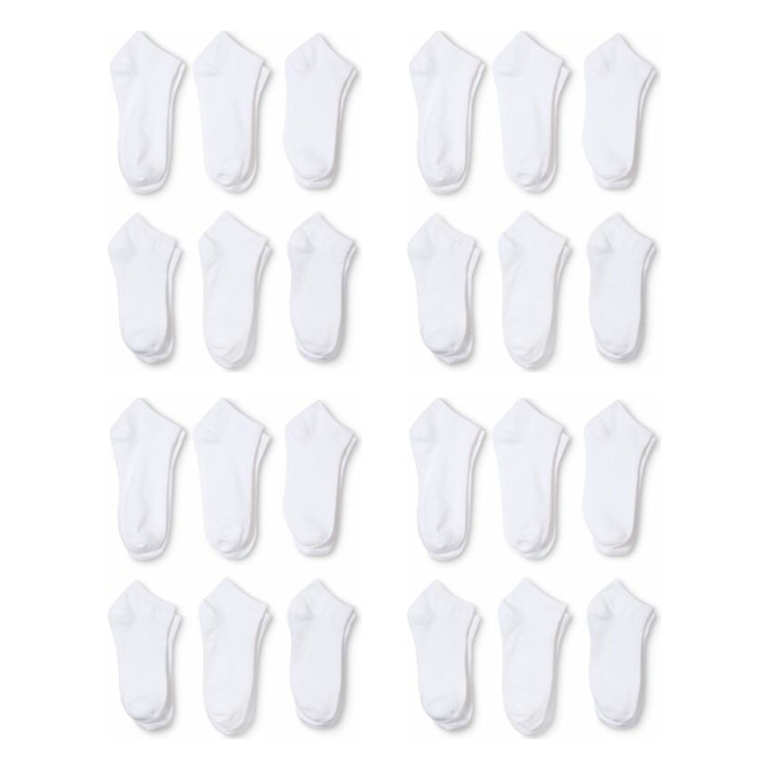 24 Pairs Men Classic Low Cut Socks 9-11 or 6-8 Black or White or Mixed - Picture 7 of 7