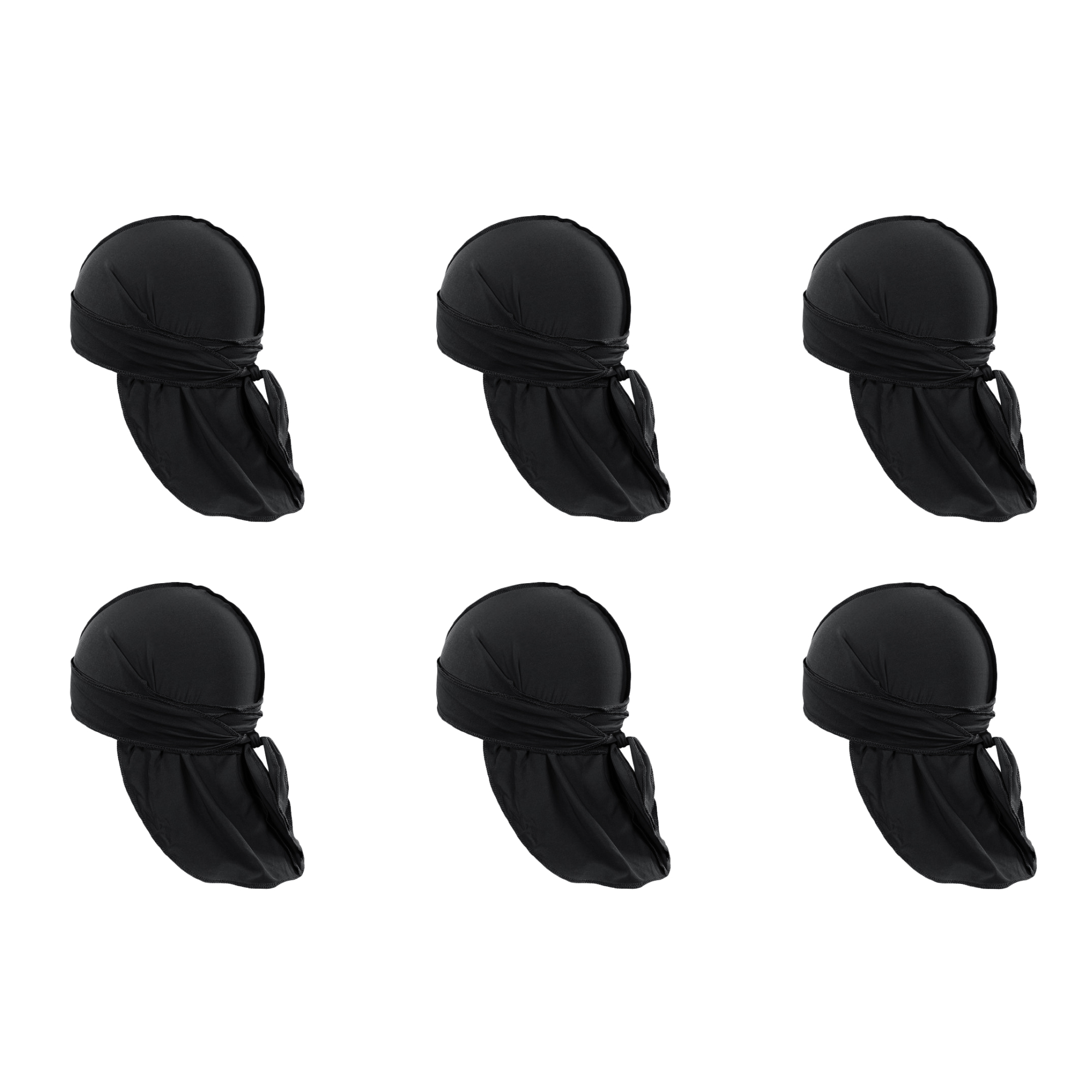6 Pack Stretchy Durags for Waves Compression and Style