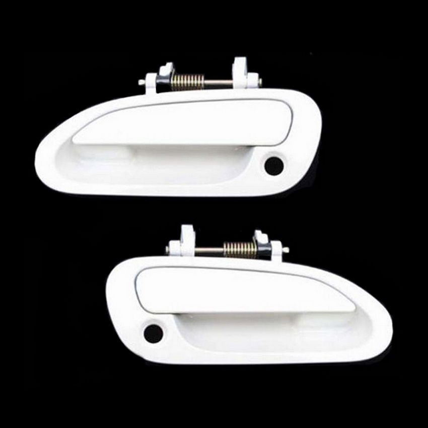 Exterior Door Handle Rear Left /& Right for 1998-2002 Honda Accord NH578 White