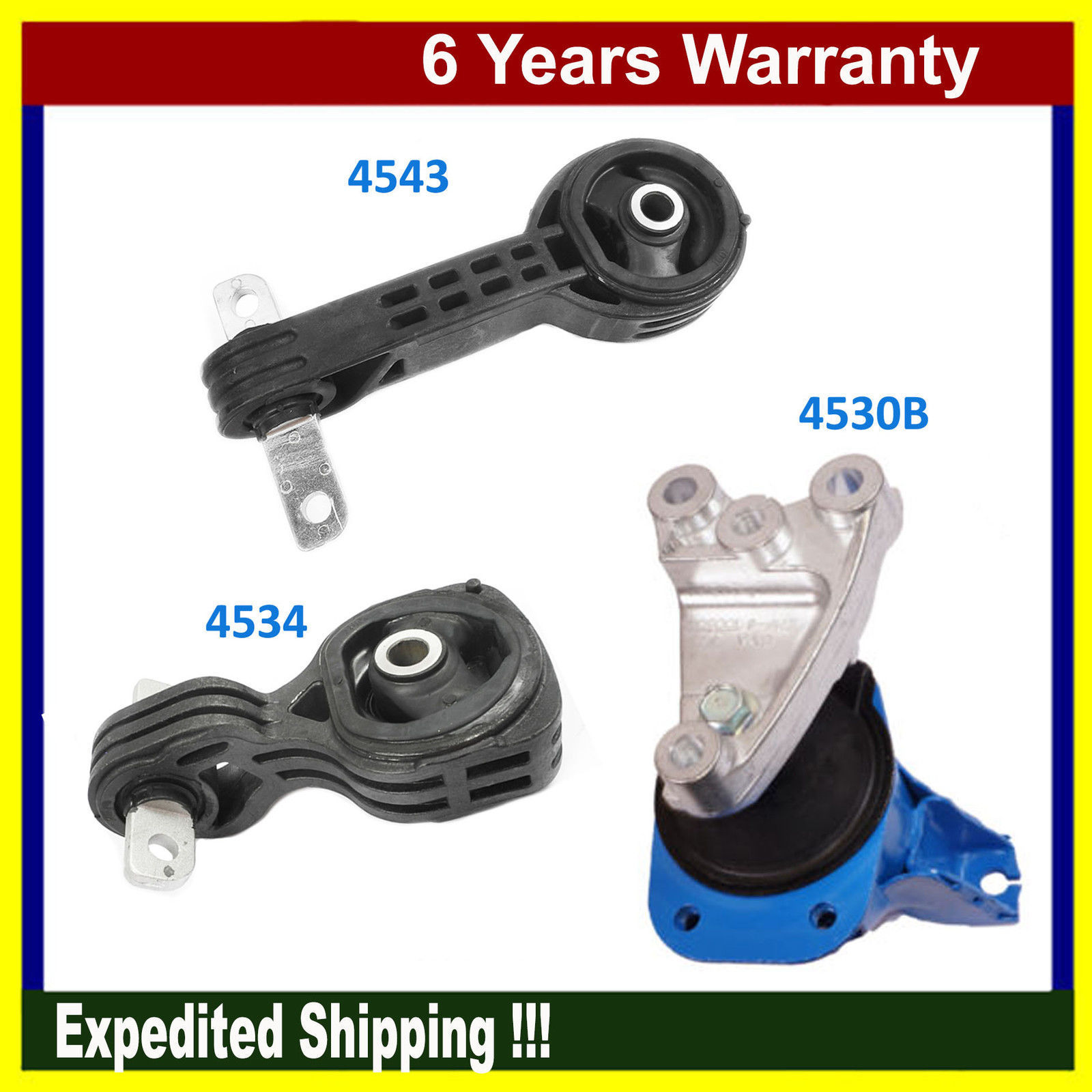 For Honda Civic DX Coupe FWD 1.8L Engine Motor Mount Set 2PCS 4530 4543