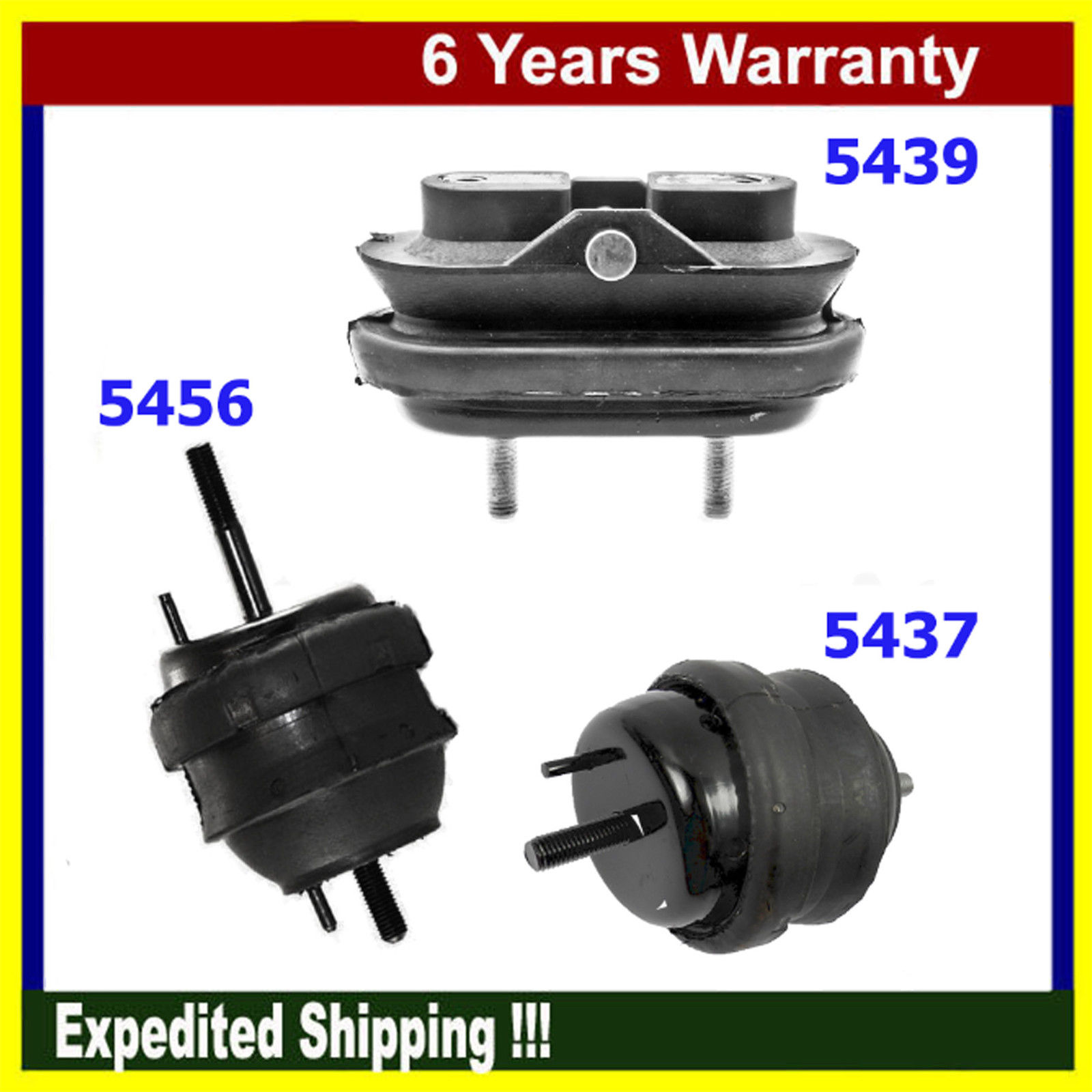 Engine Motor & Trans Mount For 20062008 Buick Lucerne 3.8L 5439 5456