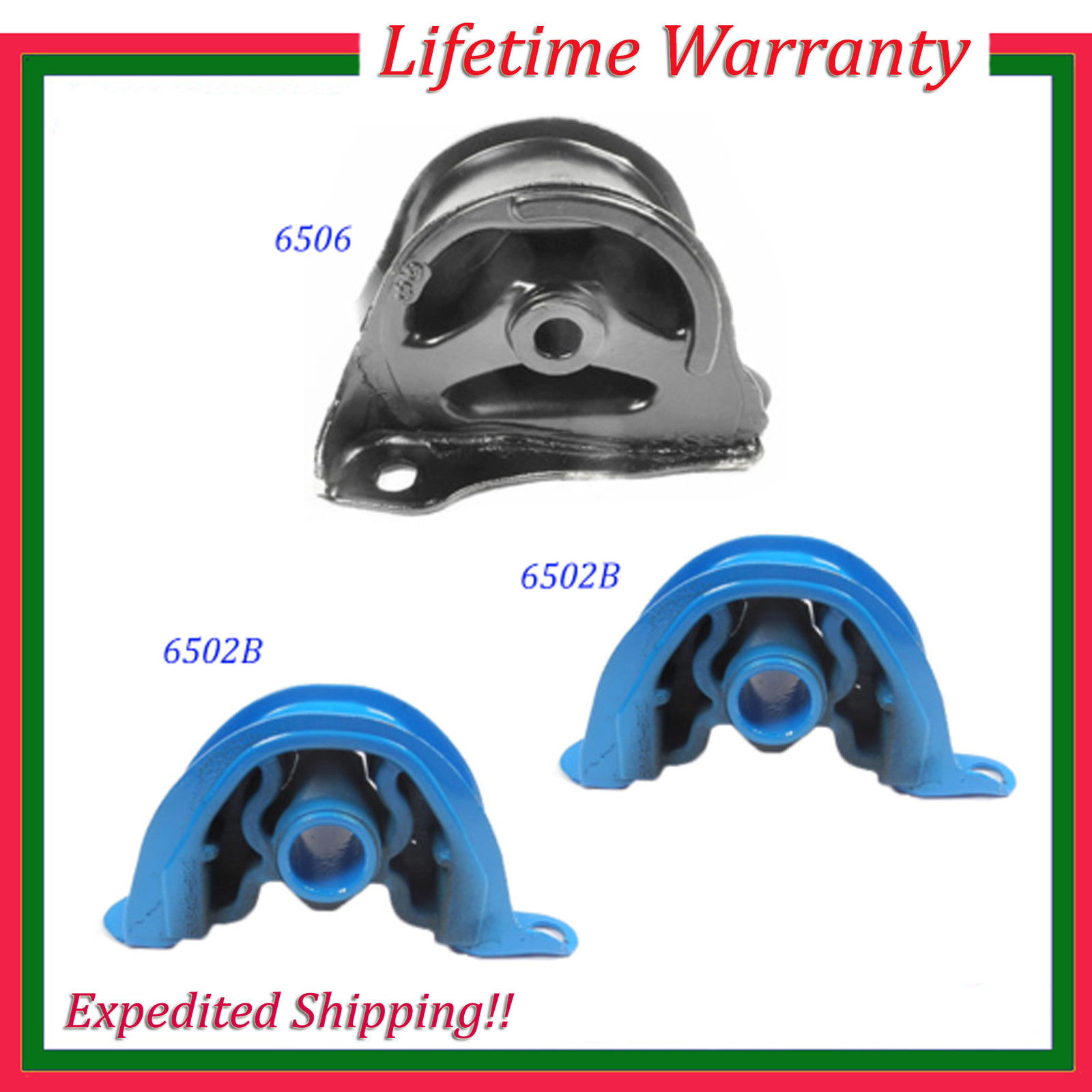 For Acura EL 1.7L Integra 1.8L Engine Motor Mount 3PCS 6520B 6502B 6506