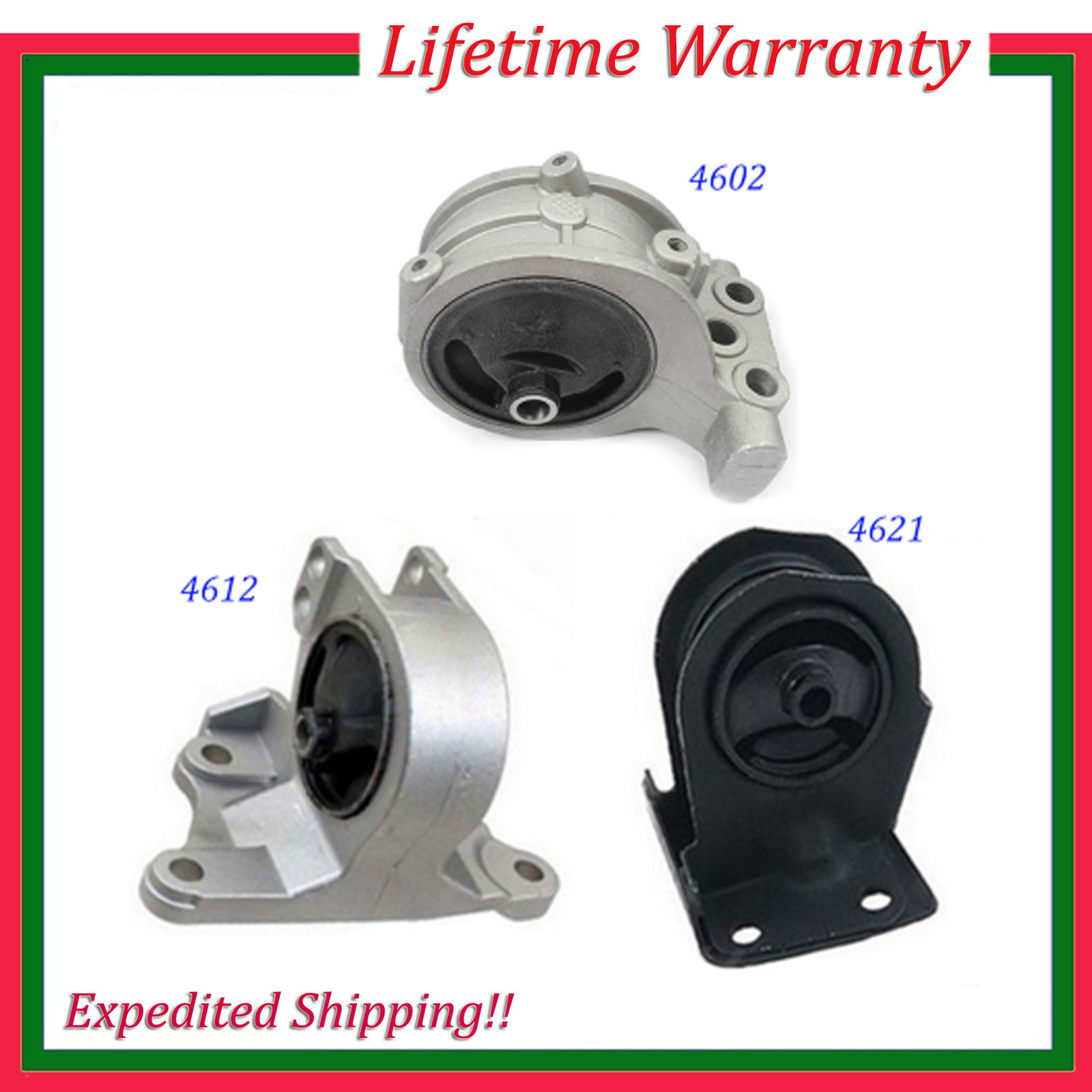 M046 For Mitsubishi Chrysler Dodge 2.4L Auto Engine Motor /& Trans Mount Set 4