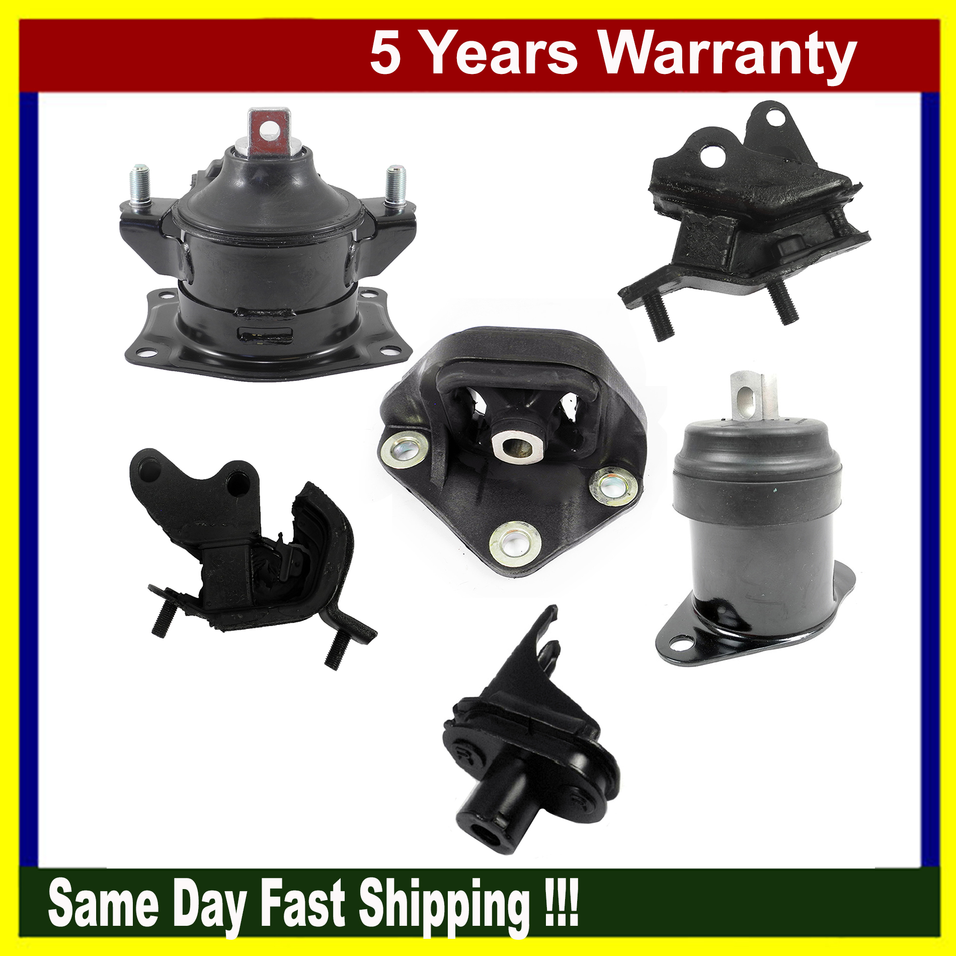 Engine Motor & Trans. Mount Set 6PCs Fits Acura TSX Base Sedan FWD 2.4L