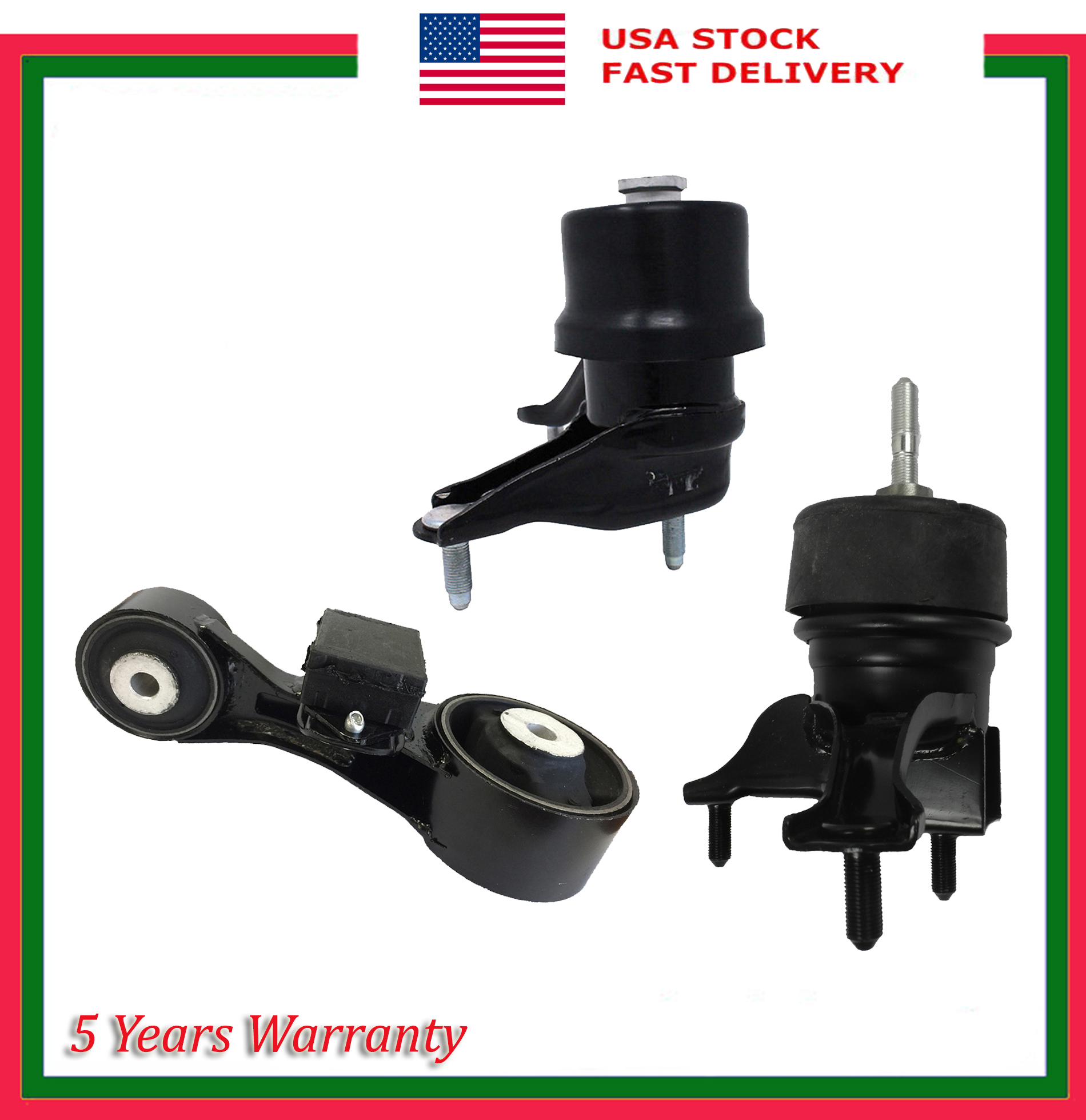 2007-2012 for Toyota Camry Avalon 3.5L for Auto Engine Motor /& Trans Mount 3PCS