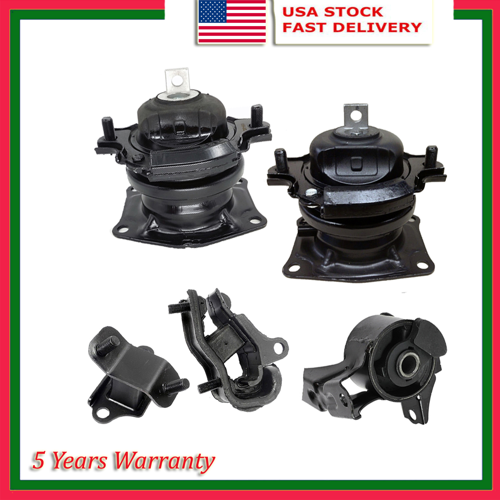 Motor & Trans Mount For 0506 Honda Odyssey 3.5L 65026EL 4555 4583EL 6582 4559 eBay