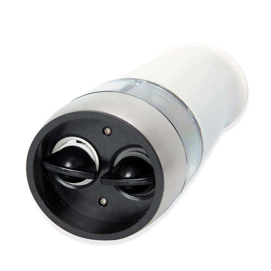 2in 1 Steel Electric Salt Pepper Mill with Two Compartments Battery not