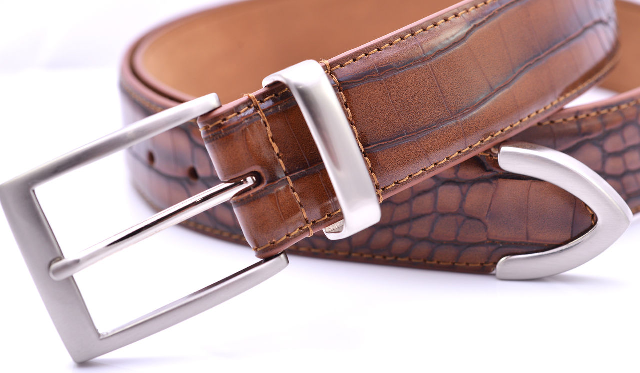 mens crocodile golf belts