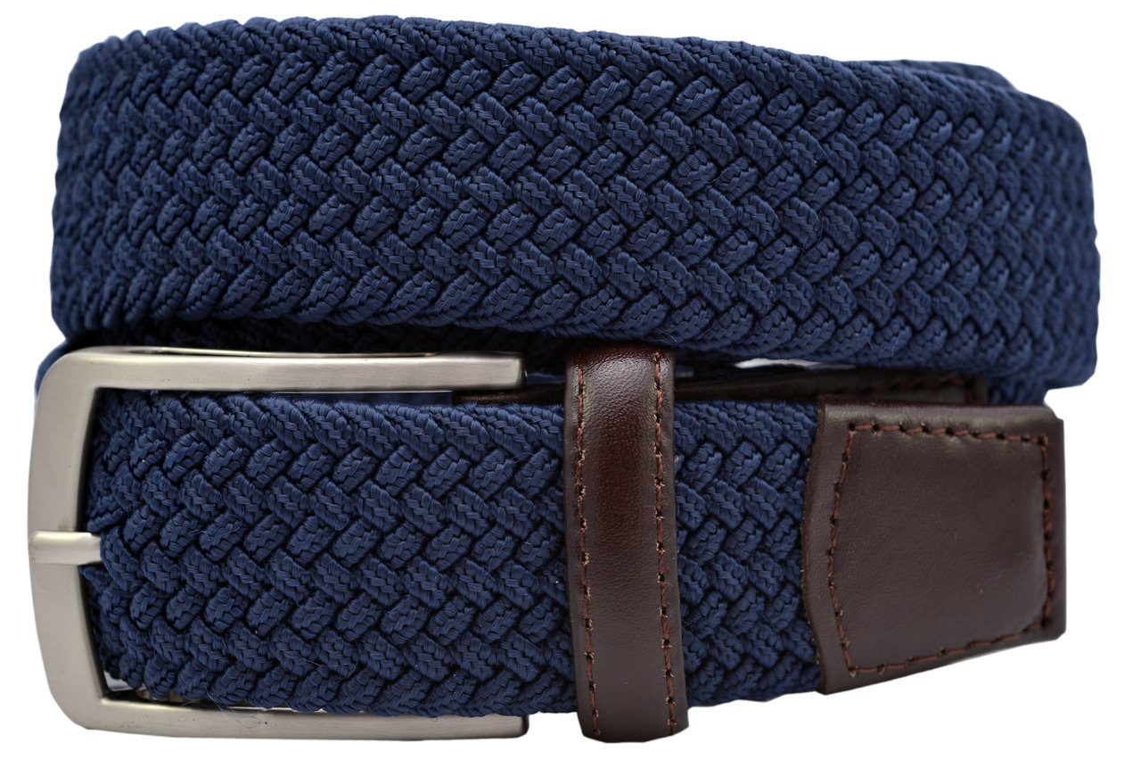 Greg Norman Performance Braided Stretch Belt Navy eBay