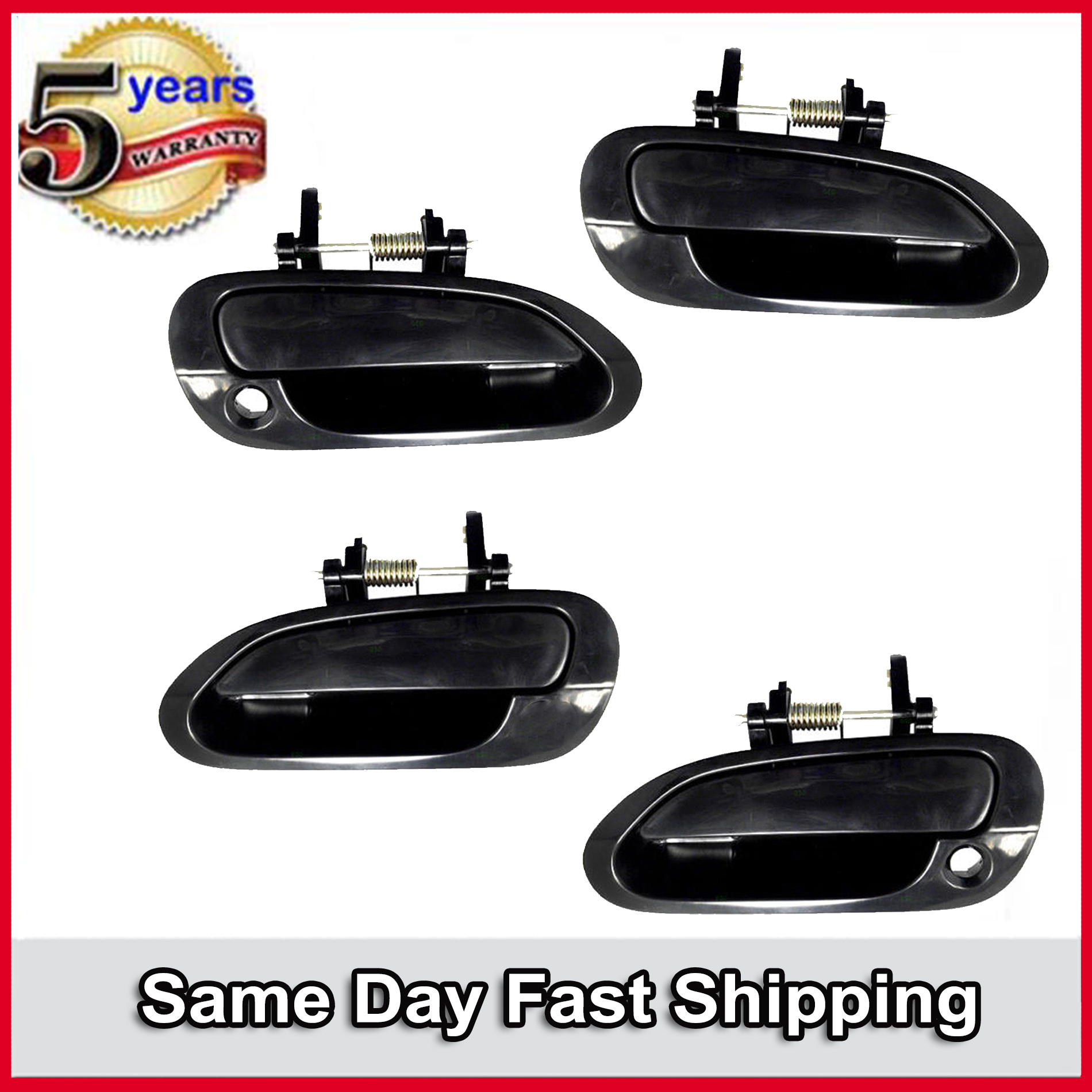 Front Right Rear Left Rear Right Outside Door Handle Primed Black