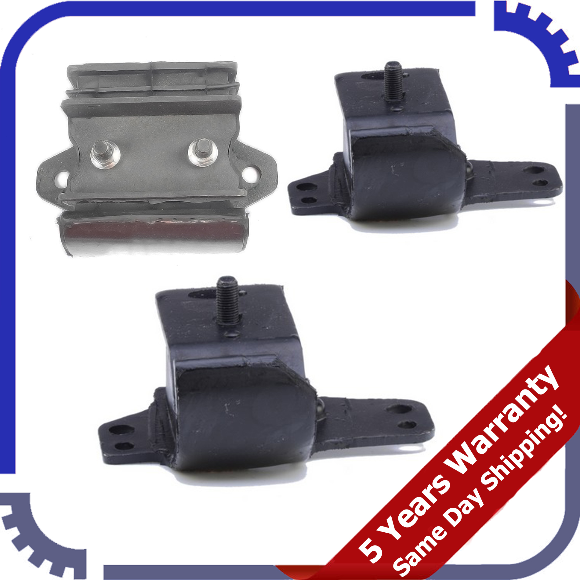 For Nissan Pickup 2.4L 4WD 9597 Set 3PCS New Engine Motor