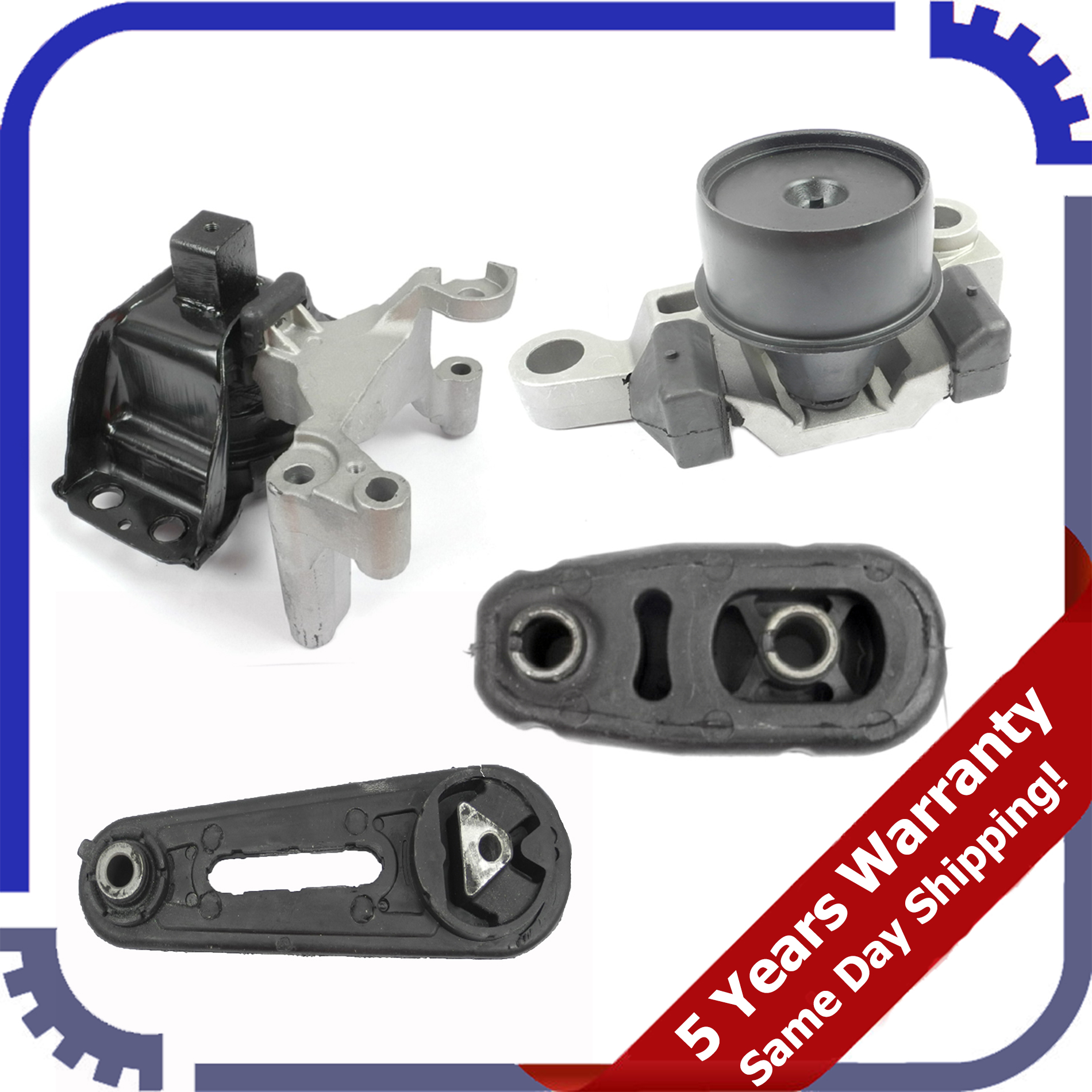 Motor & Trans Mount Set 4 2007-2011 For Nissan Sentra 2.0L