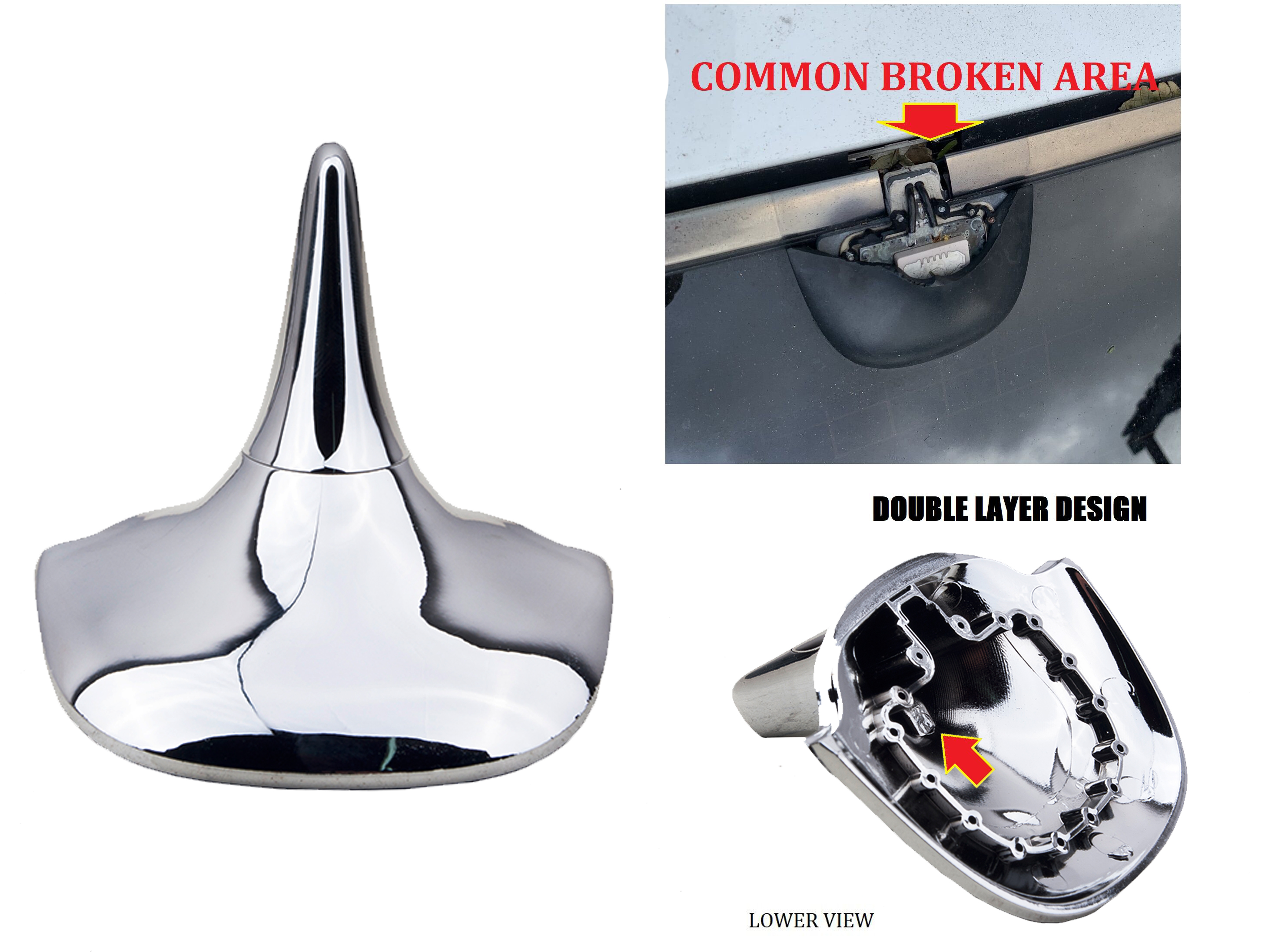 Reinforced Roof Antenna Cover For Mercedes W220 S-Class (S430, S500, S55 AMG, S600)