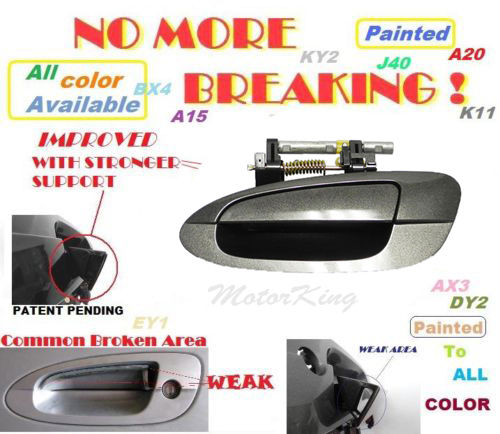 MotorKing For 02-06 NISSAN ALTIMA B3757 Rear Left Outside Door Handle K11 Smoke