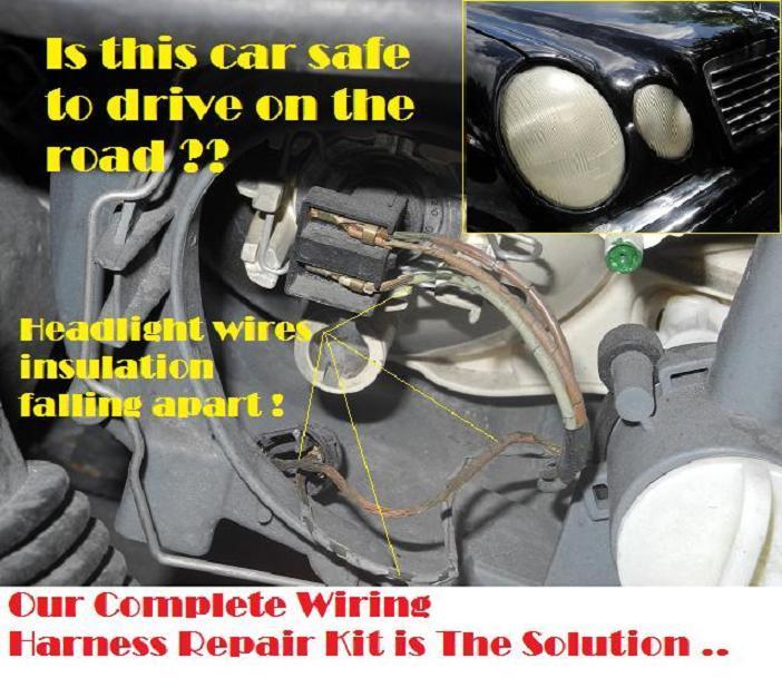 For 00 01-03 Mercedes S430 S500 S600 W220 Headlight Wiring ... xenon headlights wire diagram 