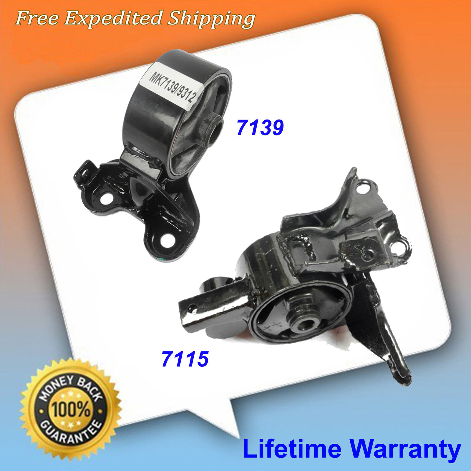 For Kia Spectra Spectra5 2.0L Engine Motor & Trans. Mount Manual 7115 7139  M1269