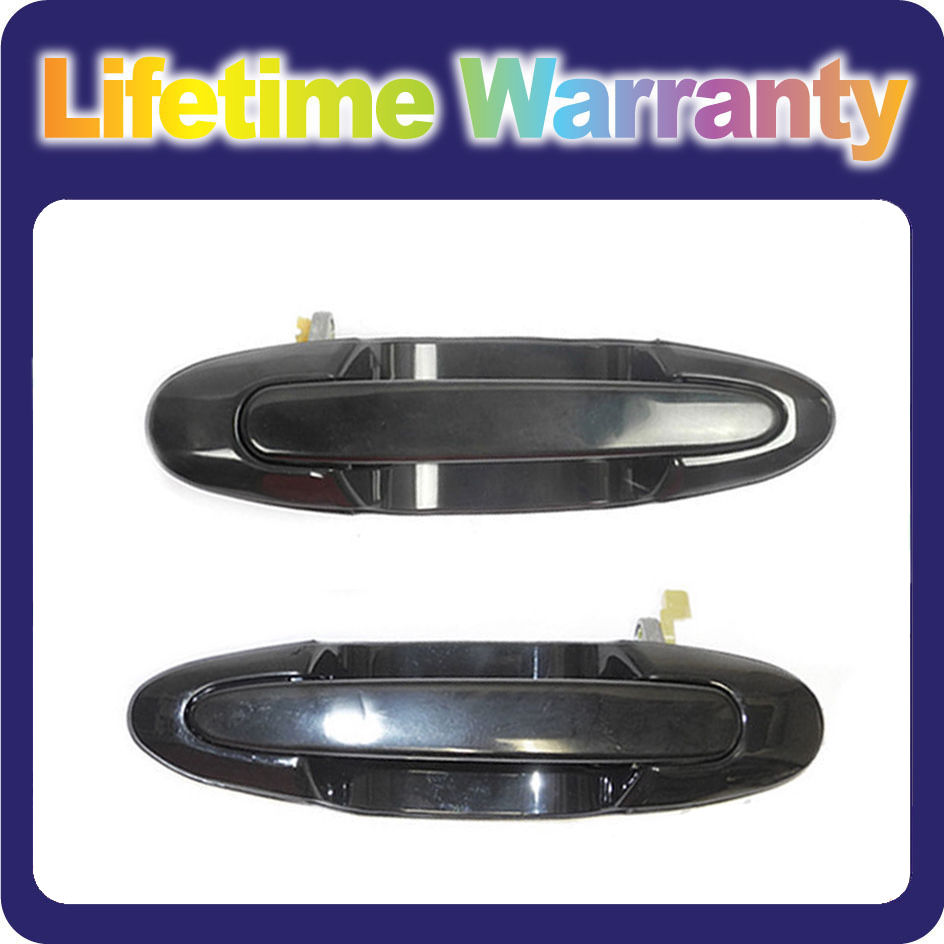 Outside Door Handle For 2000-2006 Mazda MPV Pair Set Rear Smooth Black DS482