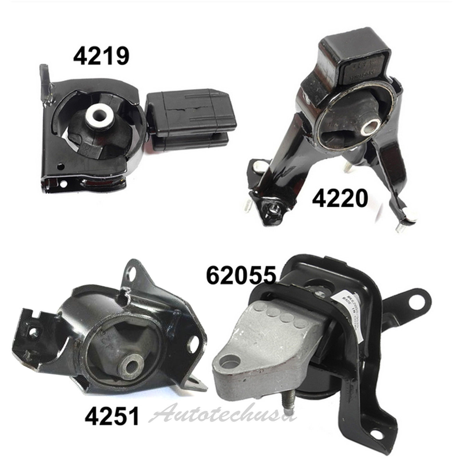Motor Drive Mount ブラック Engine Motor & Trans Mount 00-05 M1313 For Toyota Celica 4219 4220