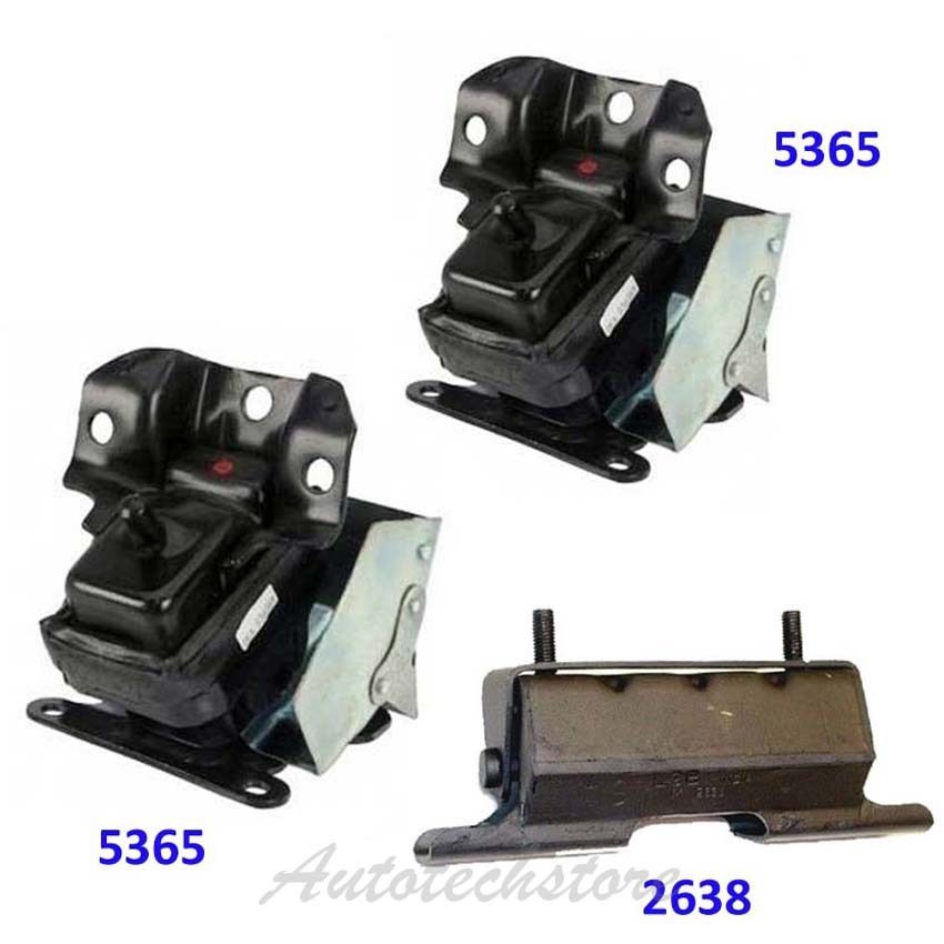 Engine Trans Motor Mount Set 3 For Cadillac Chevrolet GMC Yukon 2638 5365*2 M872