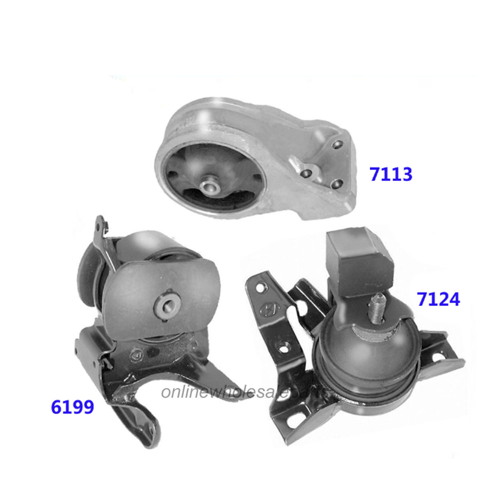 Engine Motor Mount Set 3PCS for 2001-2006 Hyundai Santa Fe 2.4L 2.7L for Auto.