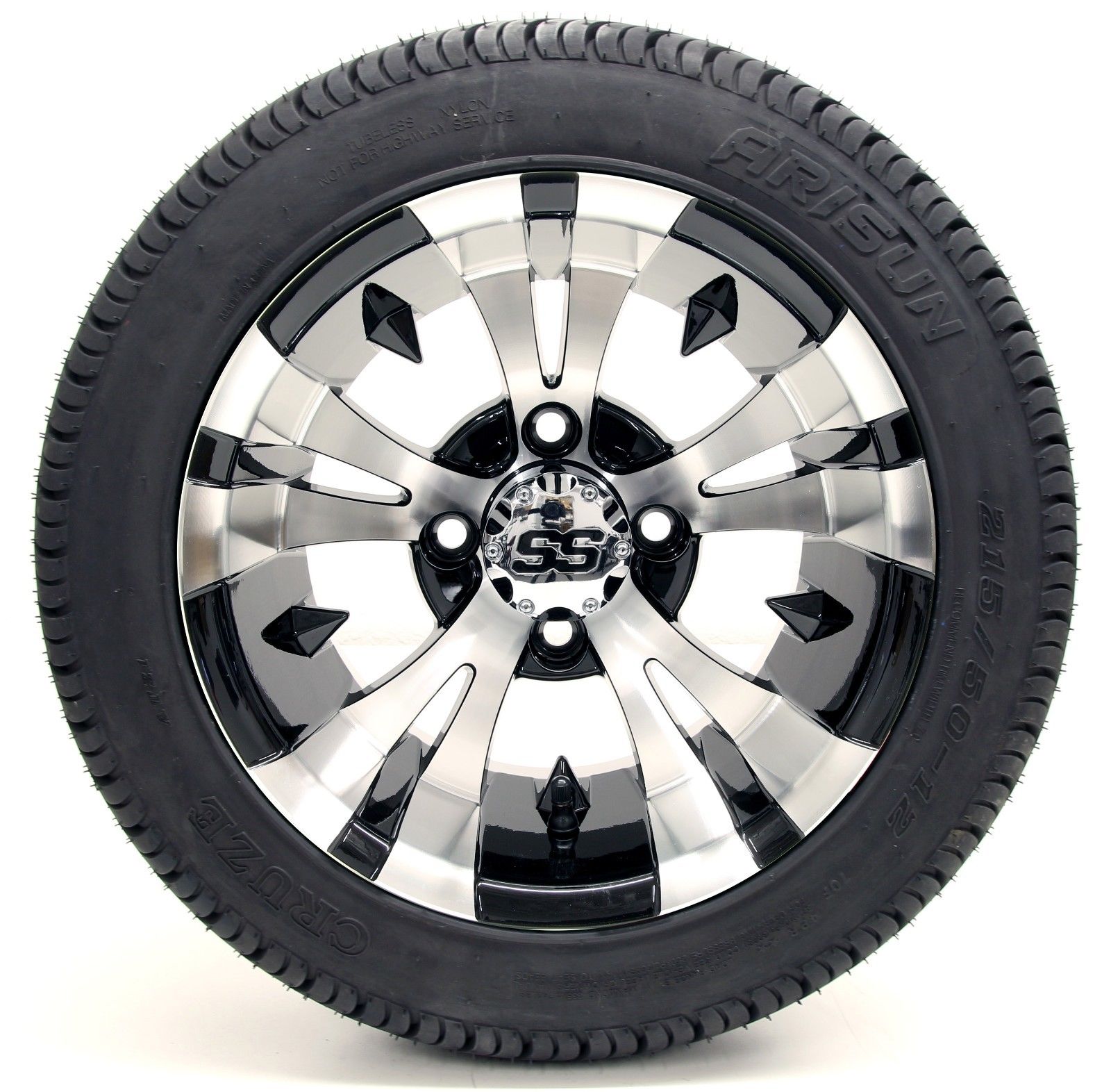 Golf Cart Wheels and Tires - 12" Vampire SS & (215/35-12 or 215/50-12) (x4) - Picture 15 of 15