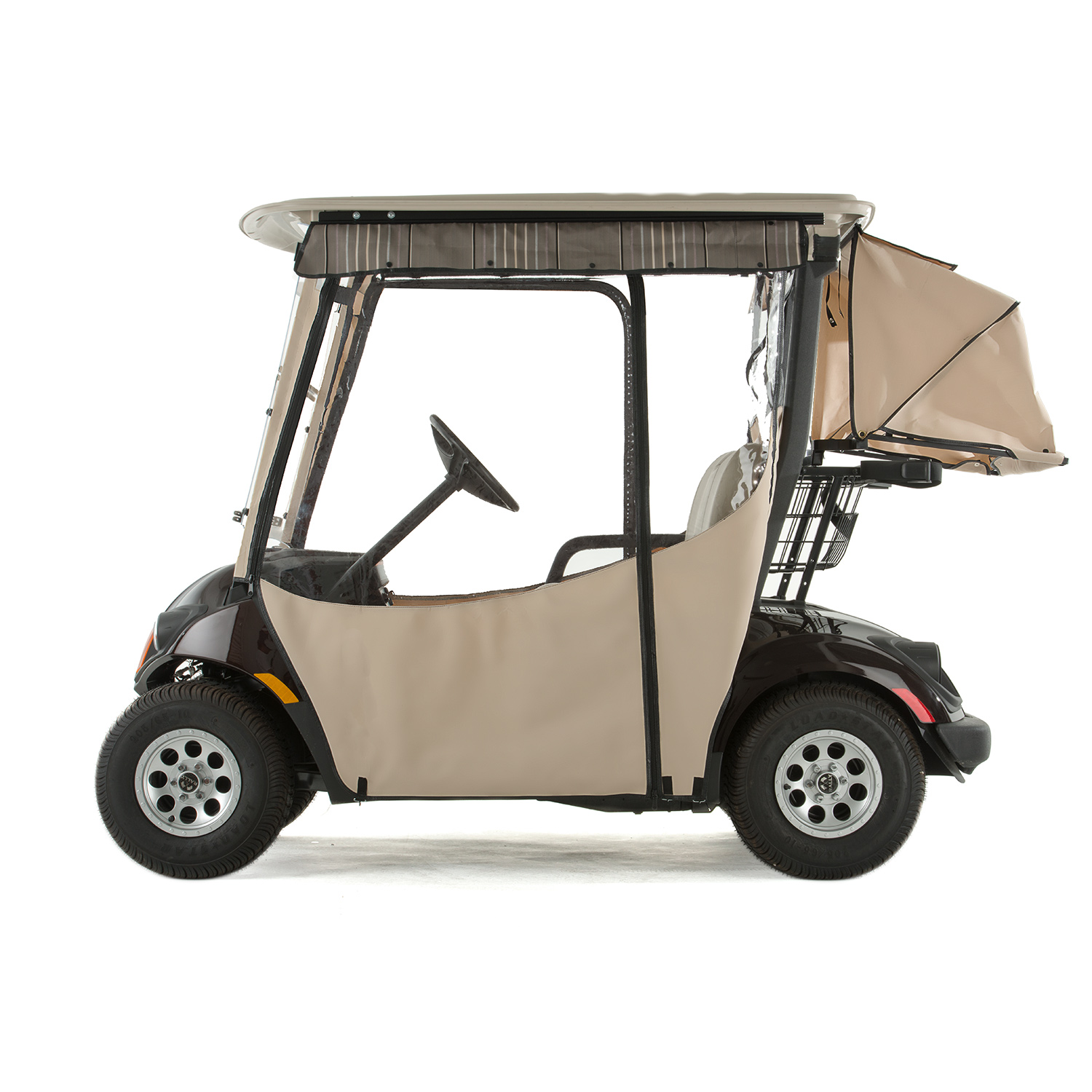 Yamaha Drive 2 Golf Cart PROTOURING Sunbrella Track Enclosure Linen