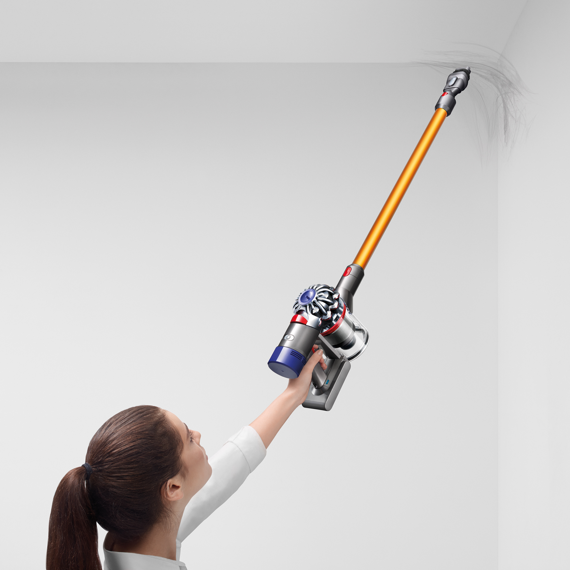 dyson v8 yellow light