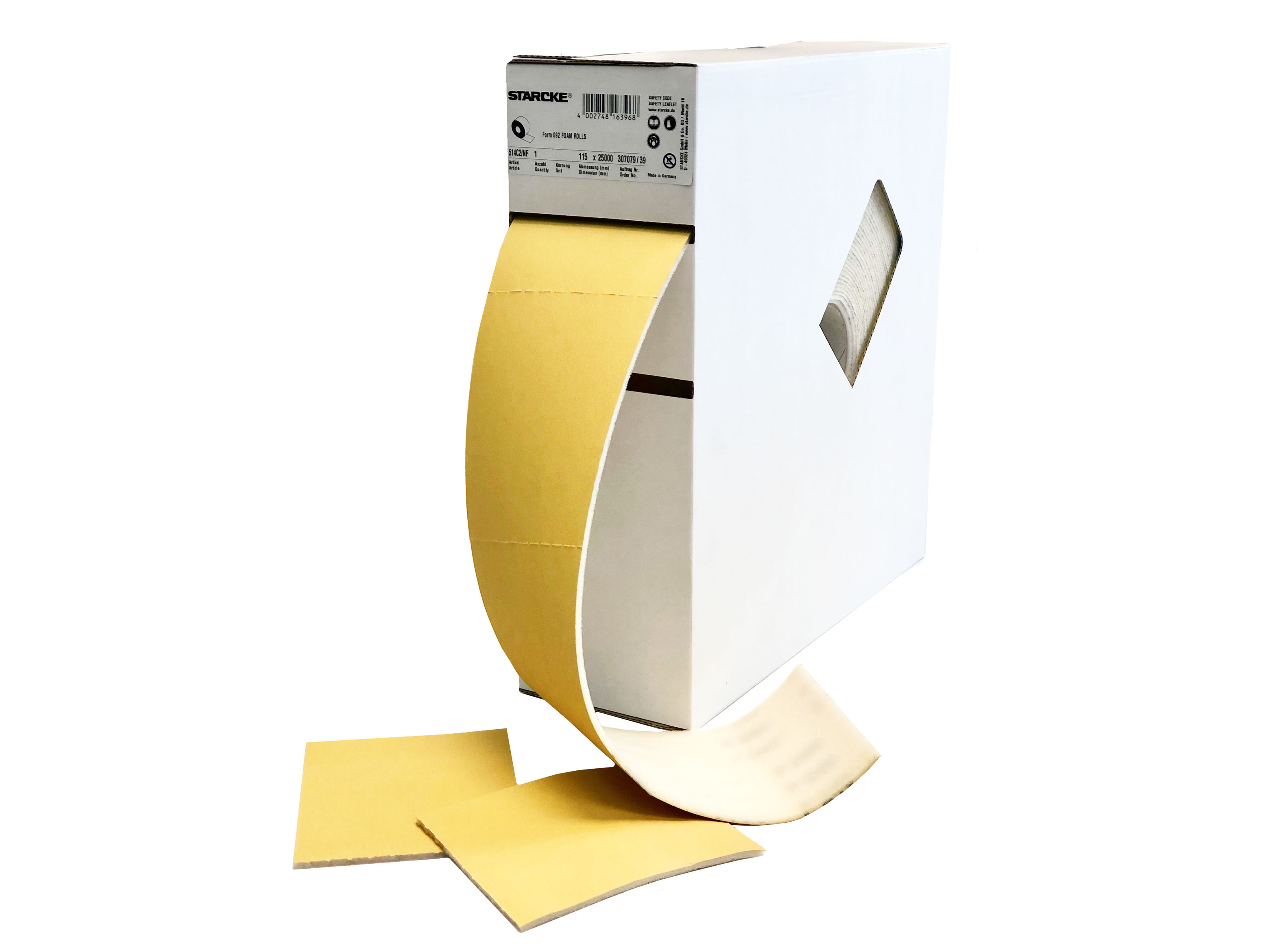 thumbnail image 2 of Dura-Gold 320 Grit Gold 1/4 Sheet Sandpaper – Hook & Loop, 5.5x4.5 Inches (Box Of 25) 2 of 6