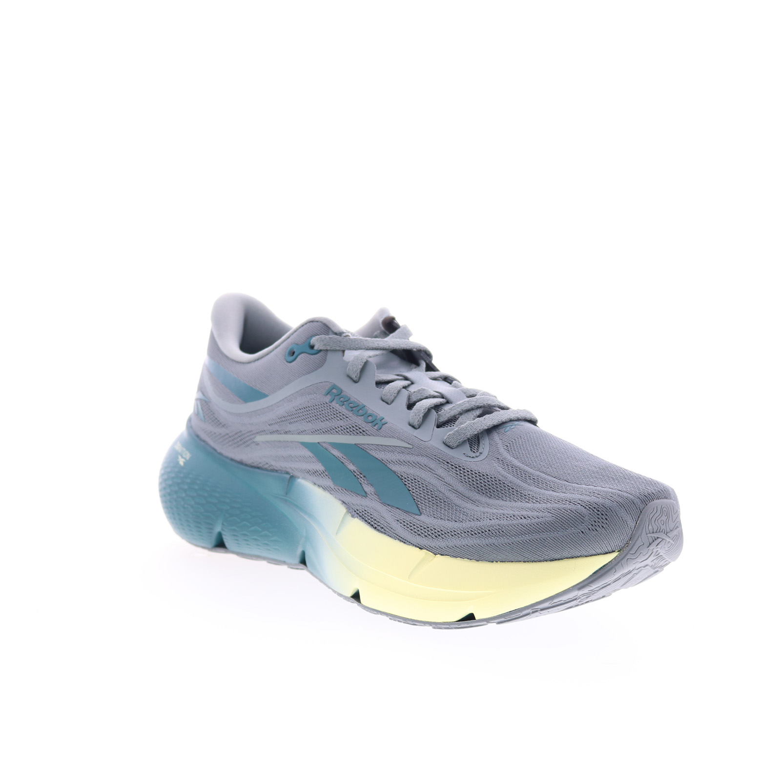 Reebok Zignition Mens Gray Canvas Lace Up Athletic Running Shoes