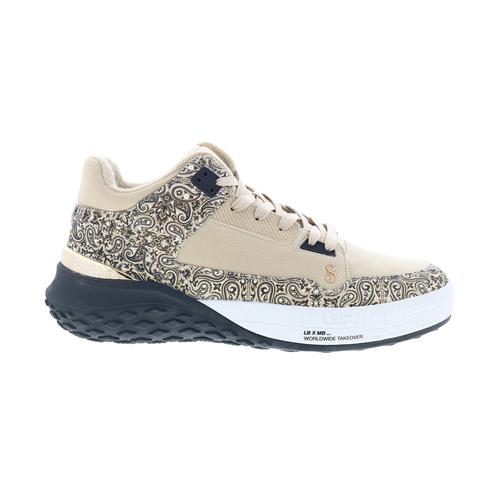 Skechers Sizzle Buckets Western Snoop Dogg Mens Beige Sneakers