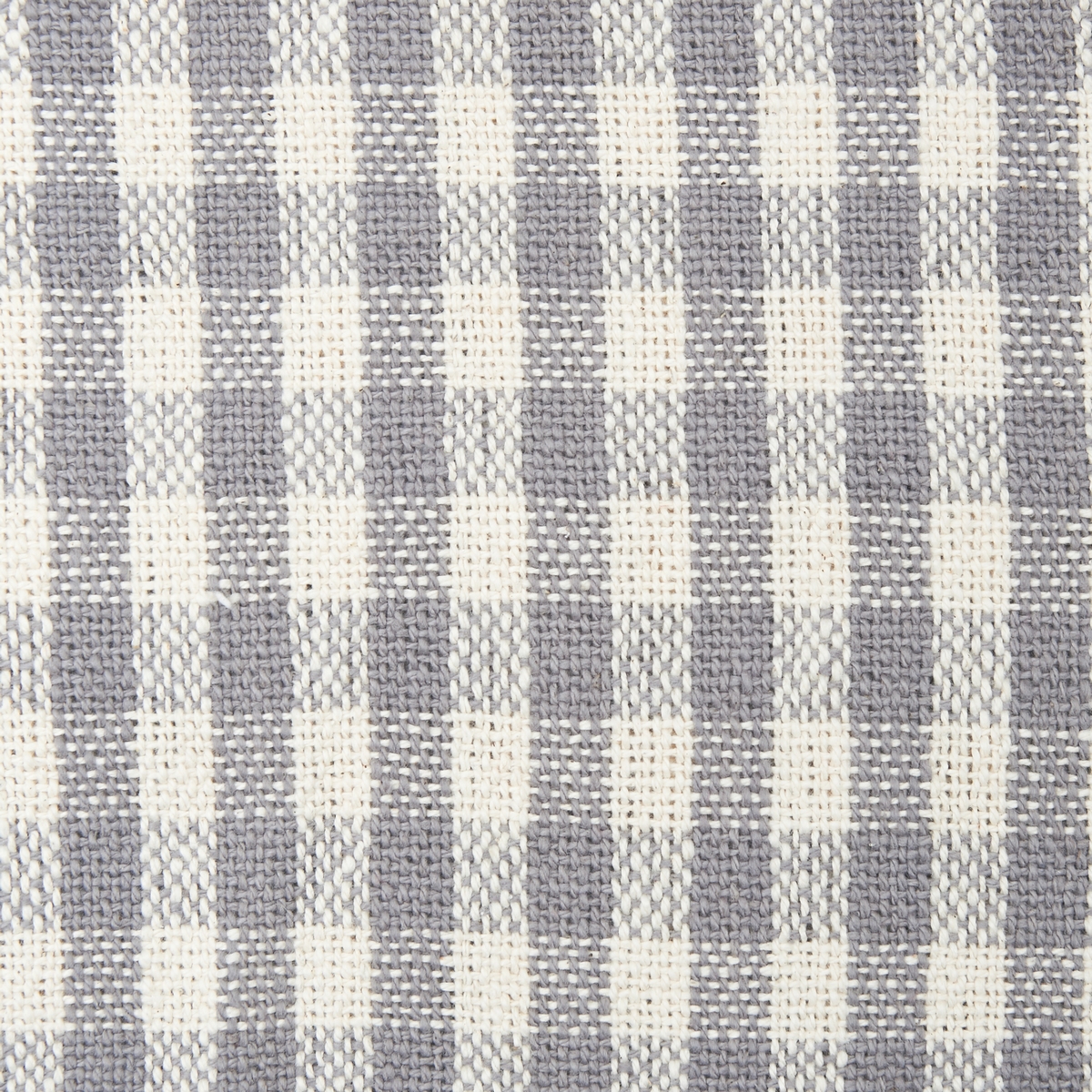 50" x 60" Hellgrau & Natur Gingham Karo Akzent Überwurf Decke mit Fransen - Bild 4 von 4