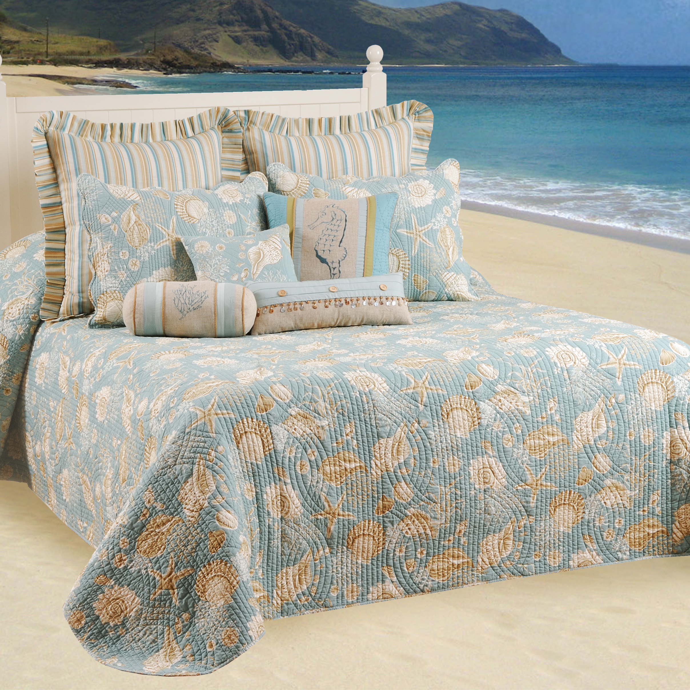 Natural Shells Bedspread Bedding Collection - Picture 4 of 7
