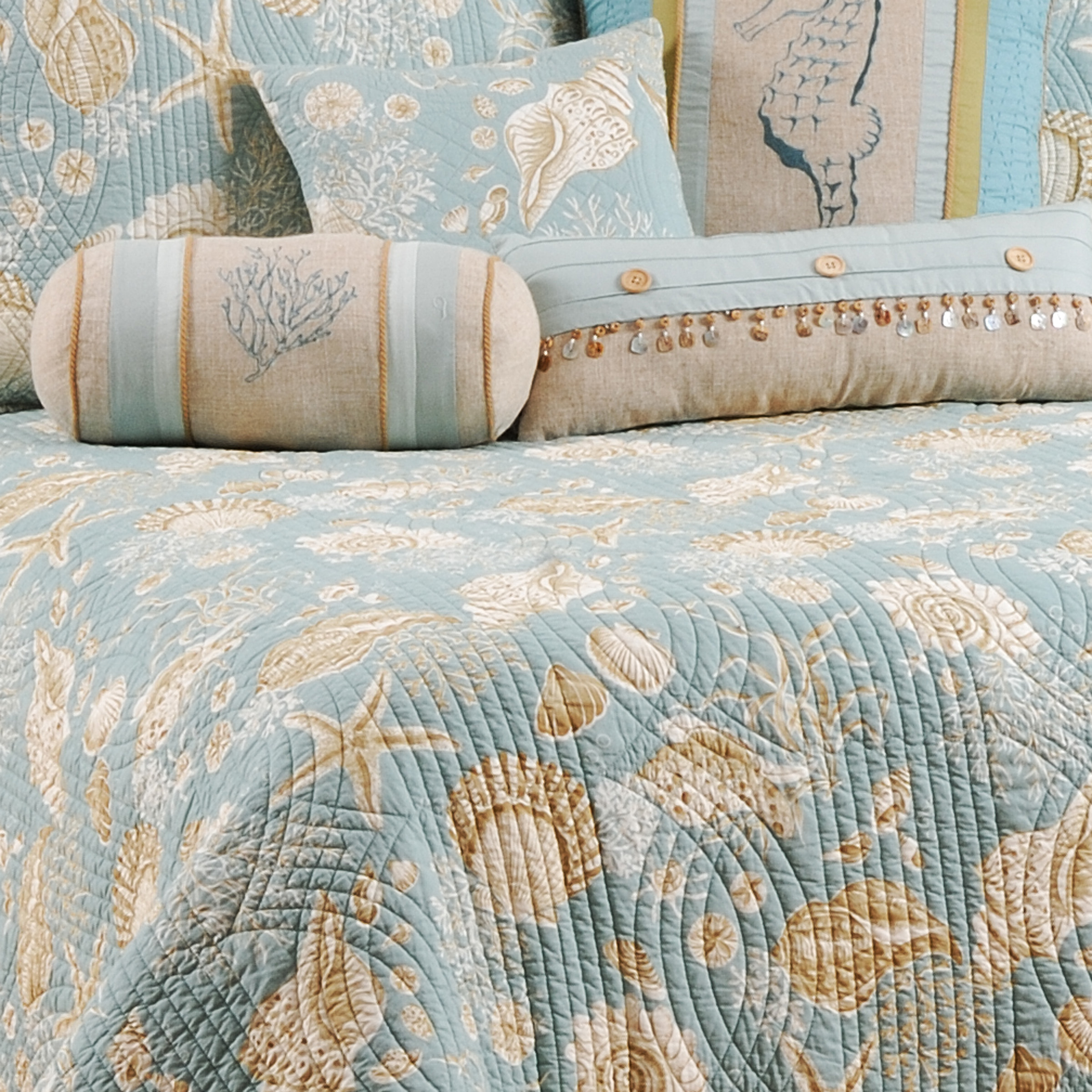 Natural Shells Bedspread Bedding Collection - Picture 5 of 7