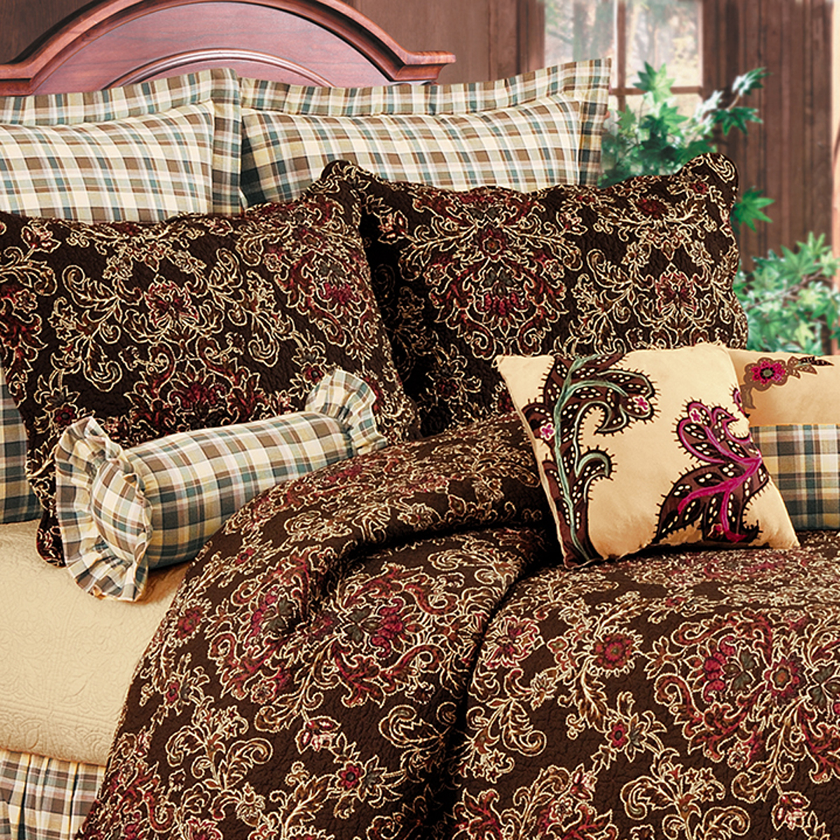 Rustic Damask Bedding Collection - Picture 2 of 6