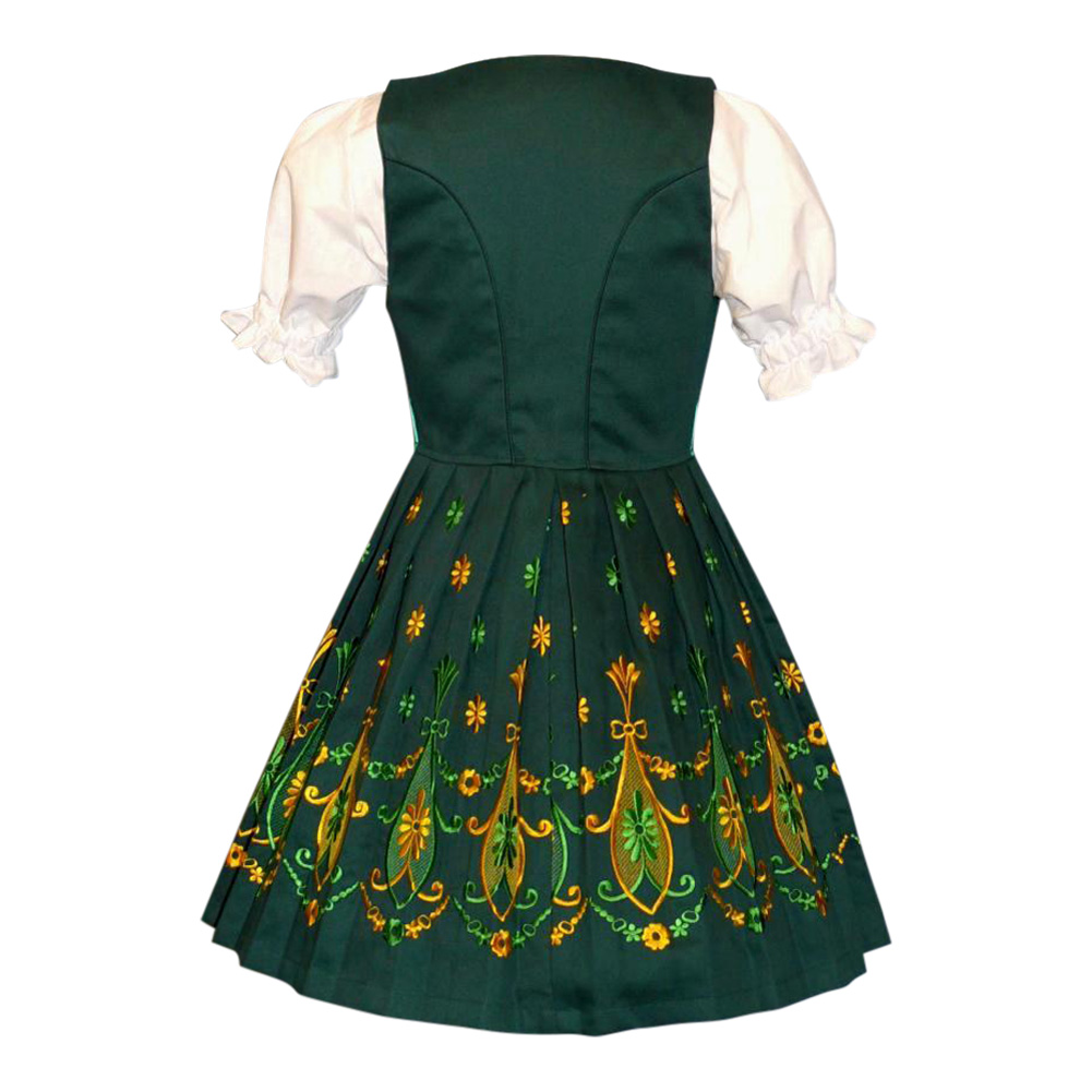 DIRNDL German Oktoberfest Dress Trachten EMBROIDERED 3 pc Short