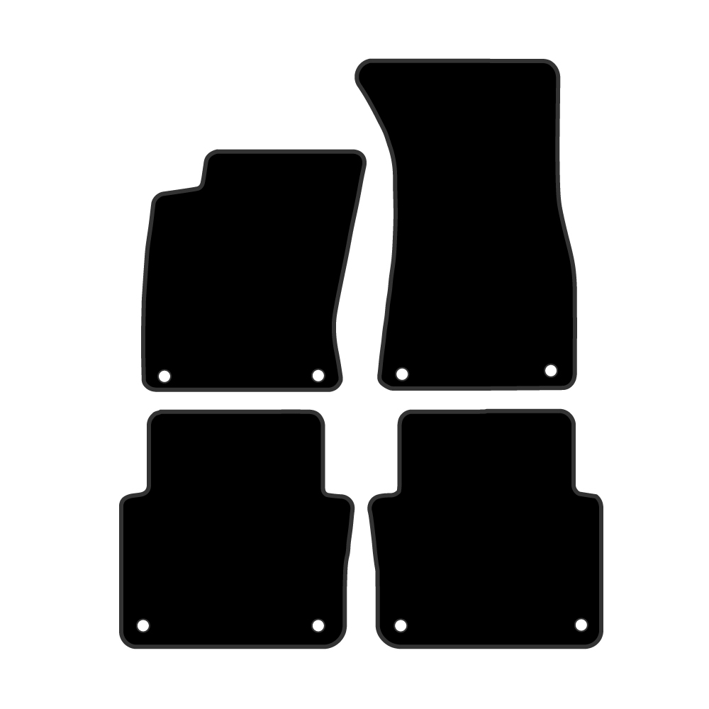 Tailored To Fit Audi A8 SWB edan 2005-2010 Charcoal Carpet Floor Mats